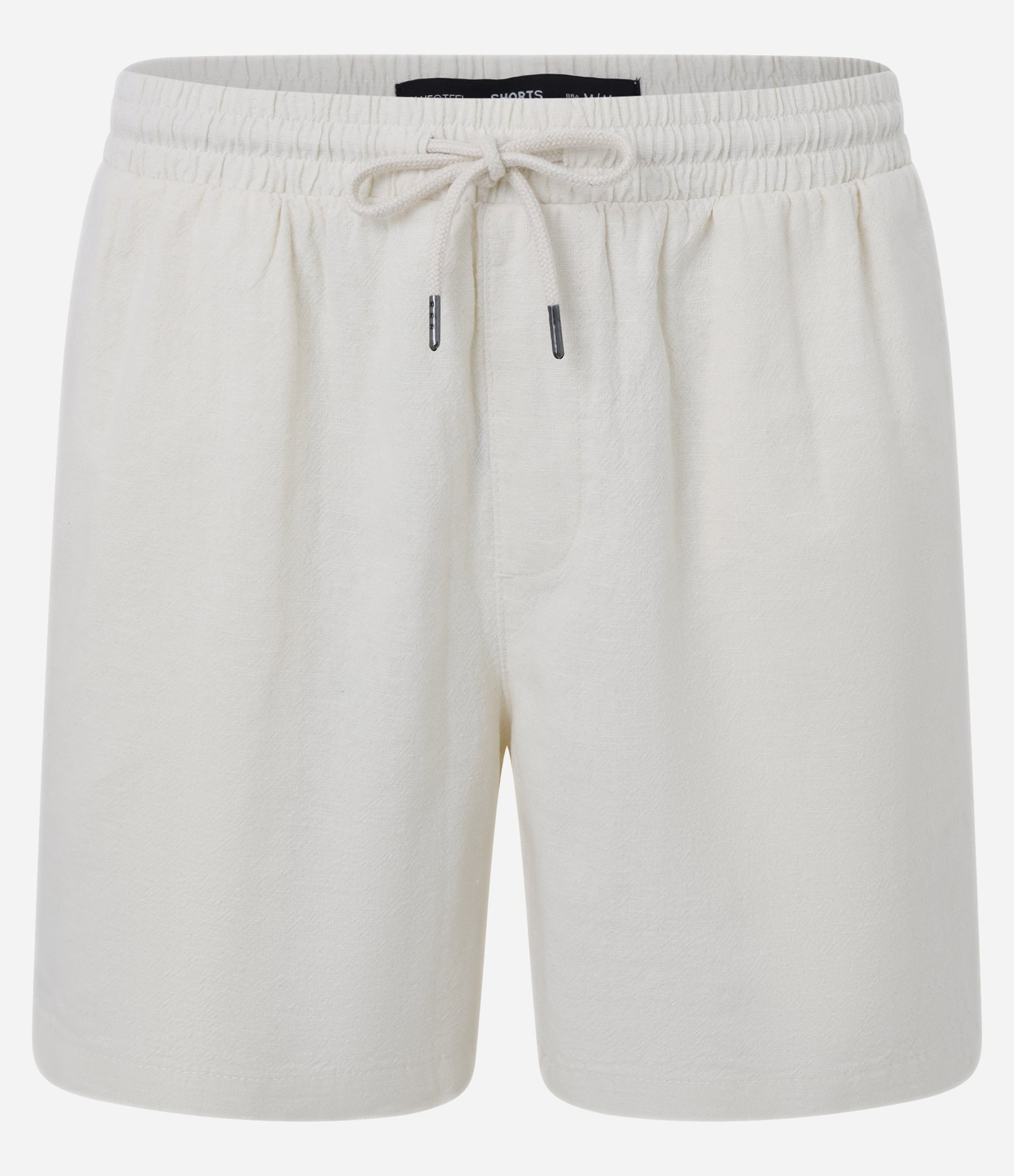 Bermuda em Algodão com Cós Elástico e Textura Off White 5