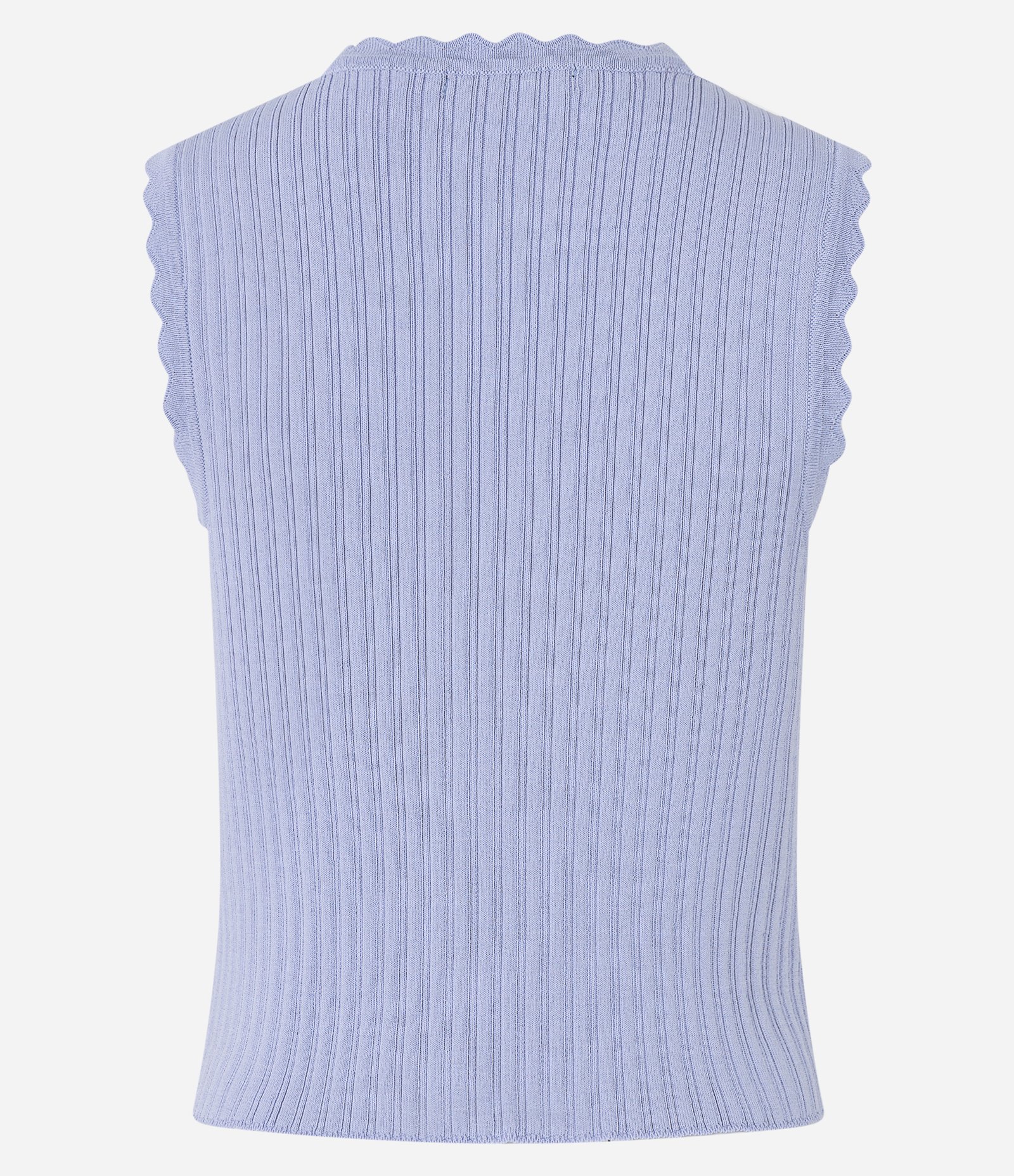 Blusa em Tricô Canelado com Detalhe Ondulados Lilás 7