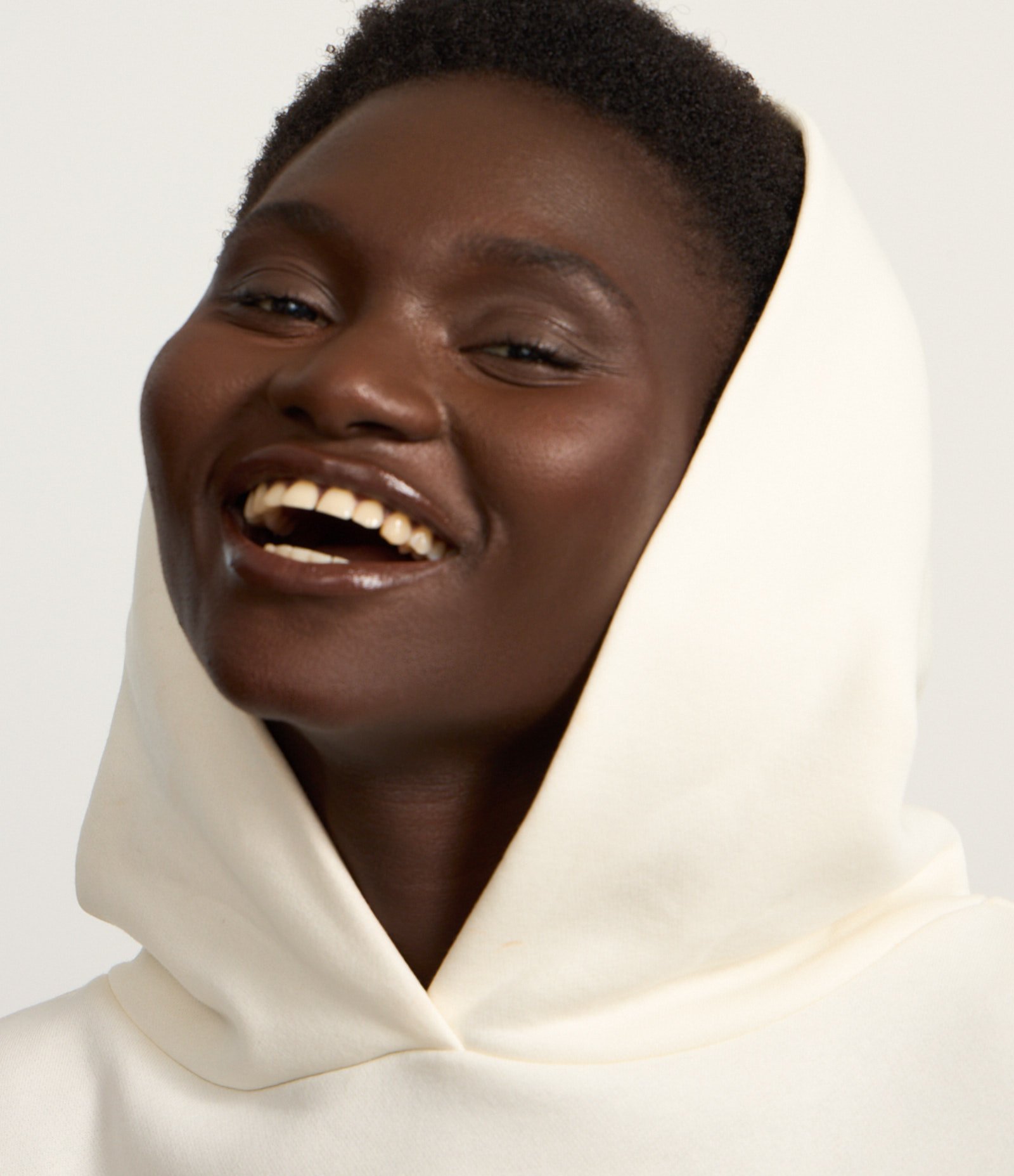 Casaco Fechado Básico em Moletom com Forro Fleece Branco 3