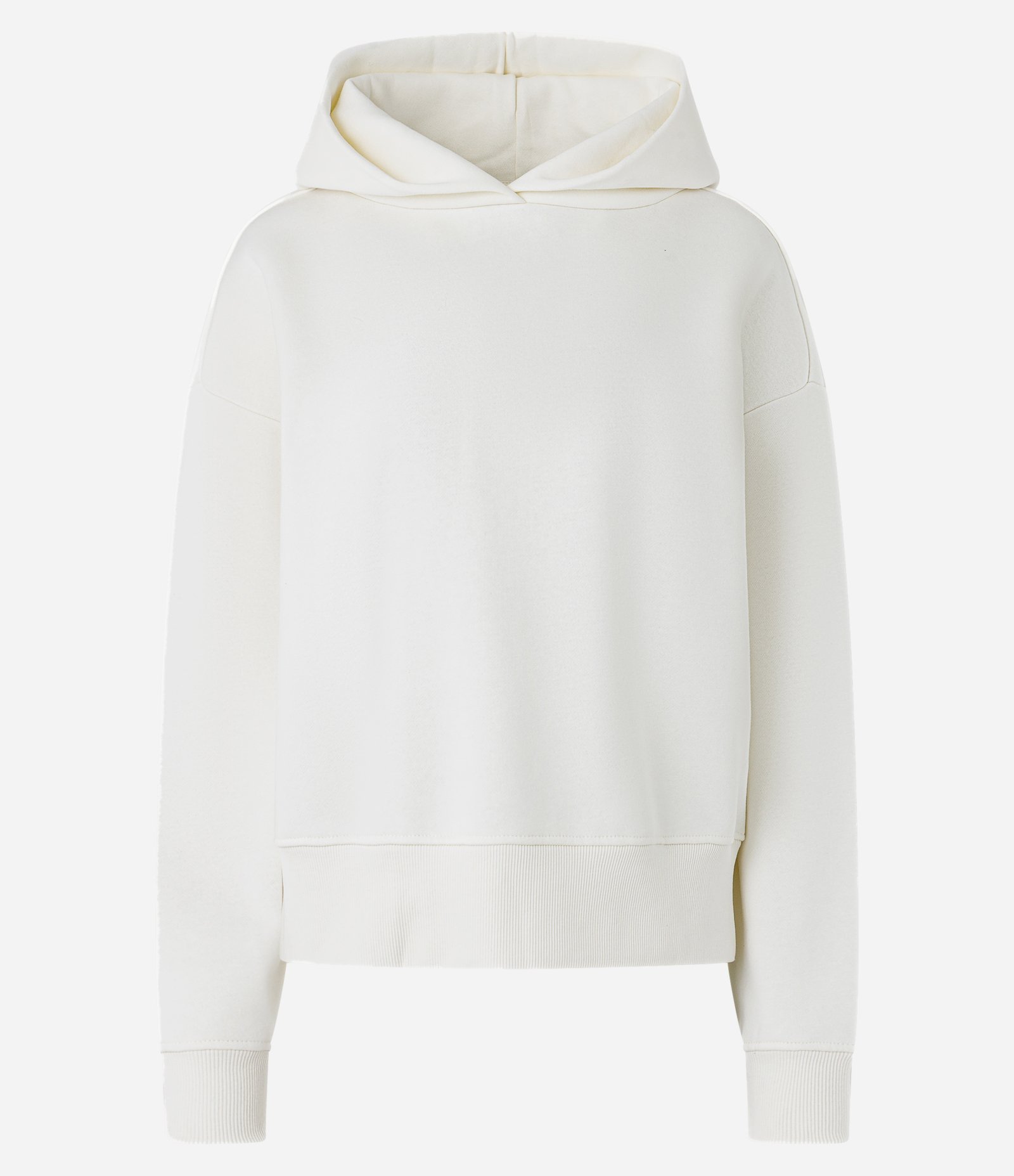 Casaco Fechado Básico em Moletom com Forro Fleece Branco 5