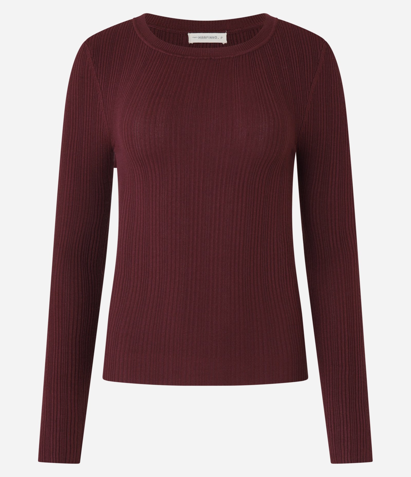 Suéter em Tricô com Textura Canelada Vermelho 5