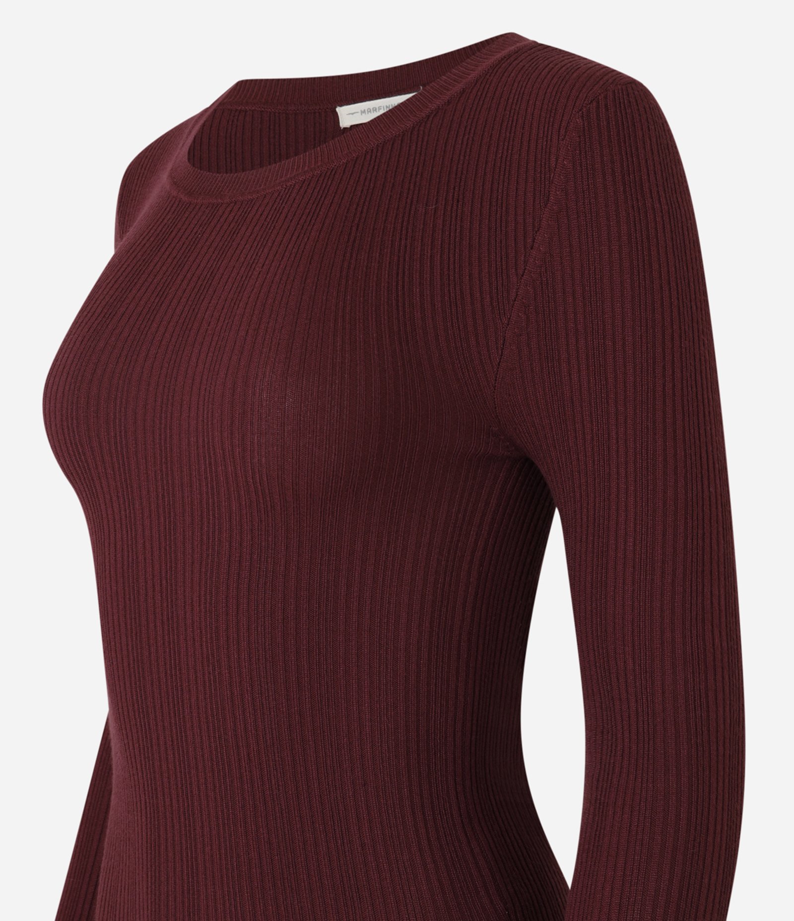 Suéter em Tricô com Textura Canelada Vermelho 6