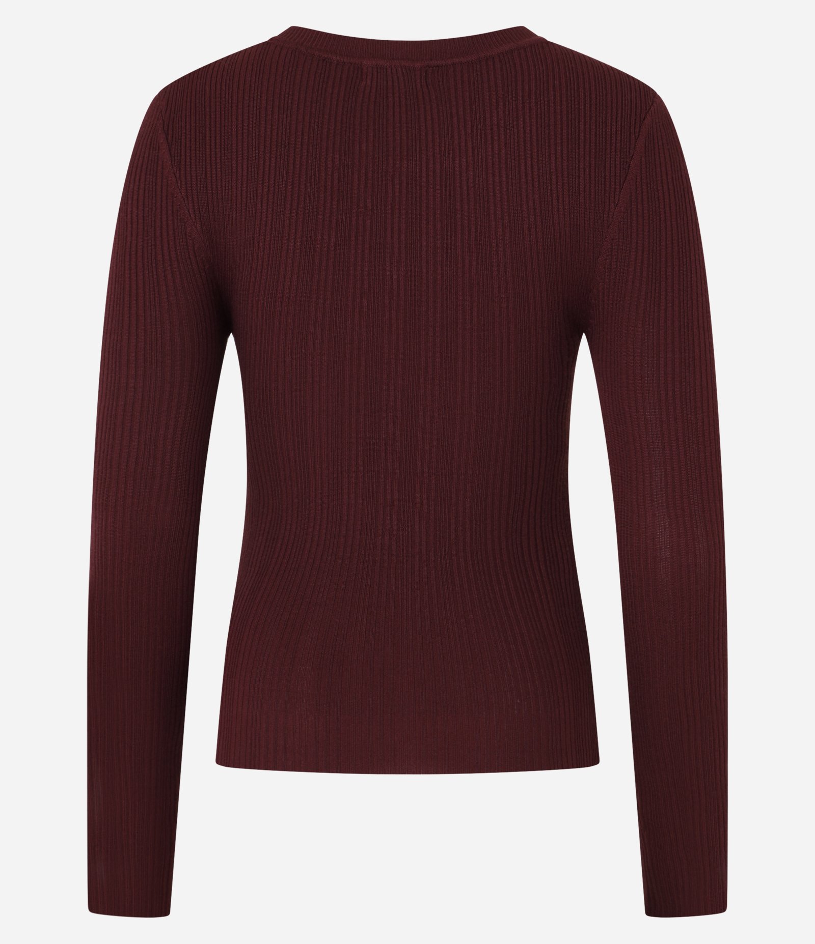 Suéter em Tricô com Textura Canelada Vermelho 7