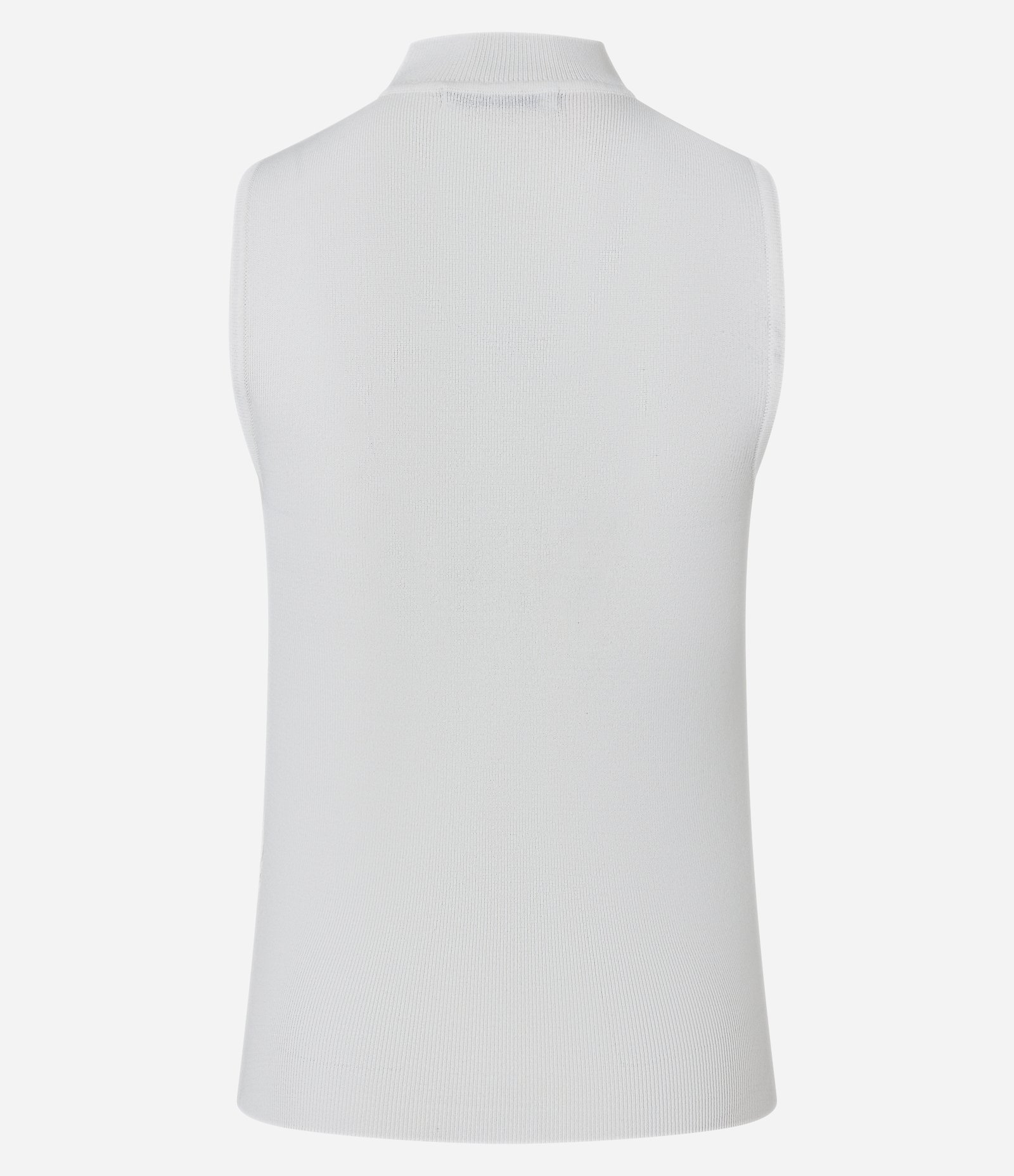 Blusa em Tricô com Golinha e Textura Canelada Branco 8