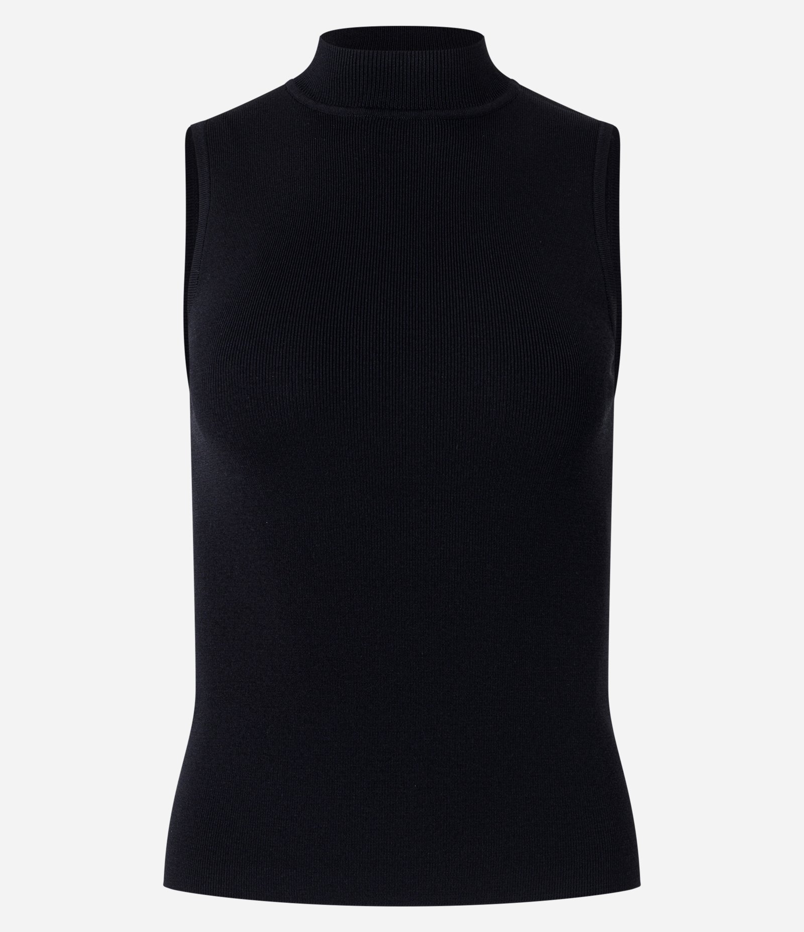 Blusa em Tricô com Golinha e Textura Canelada Preto 5