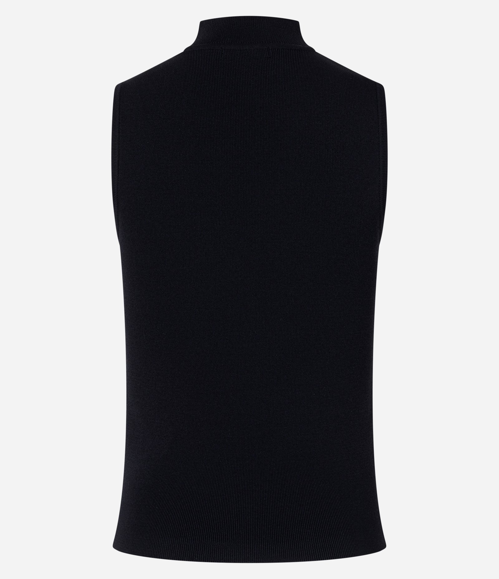 Blusa em Tricô com Golinha e Textura Canelada Preto 7