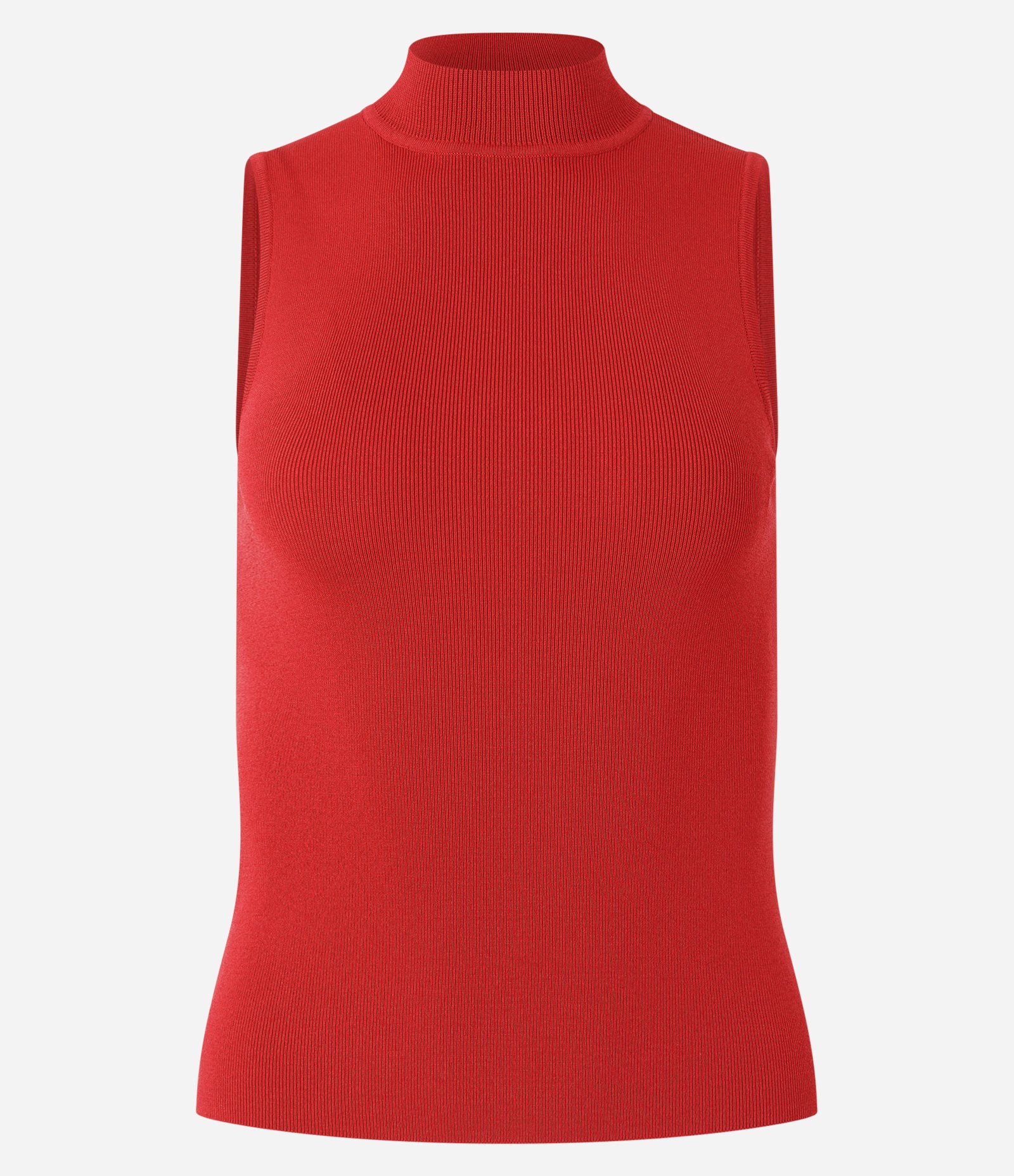 Blusa em Tricô com Golinha e Textura Canelada Vermelho 5