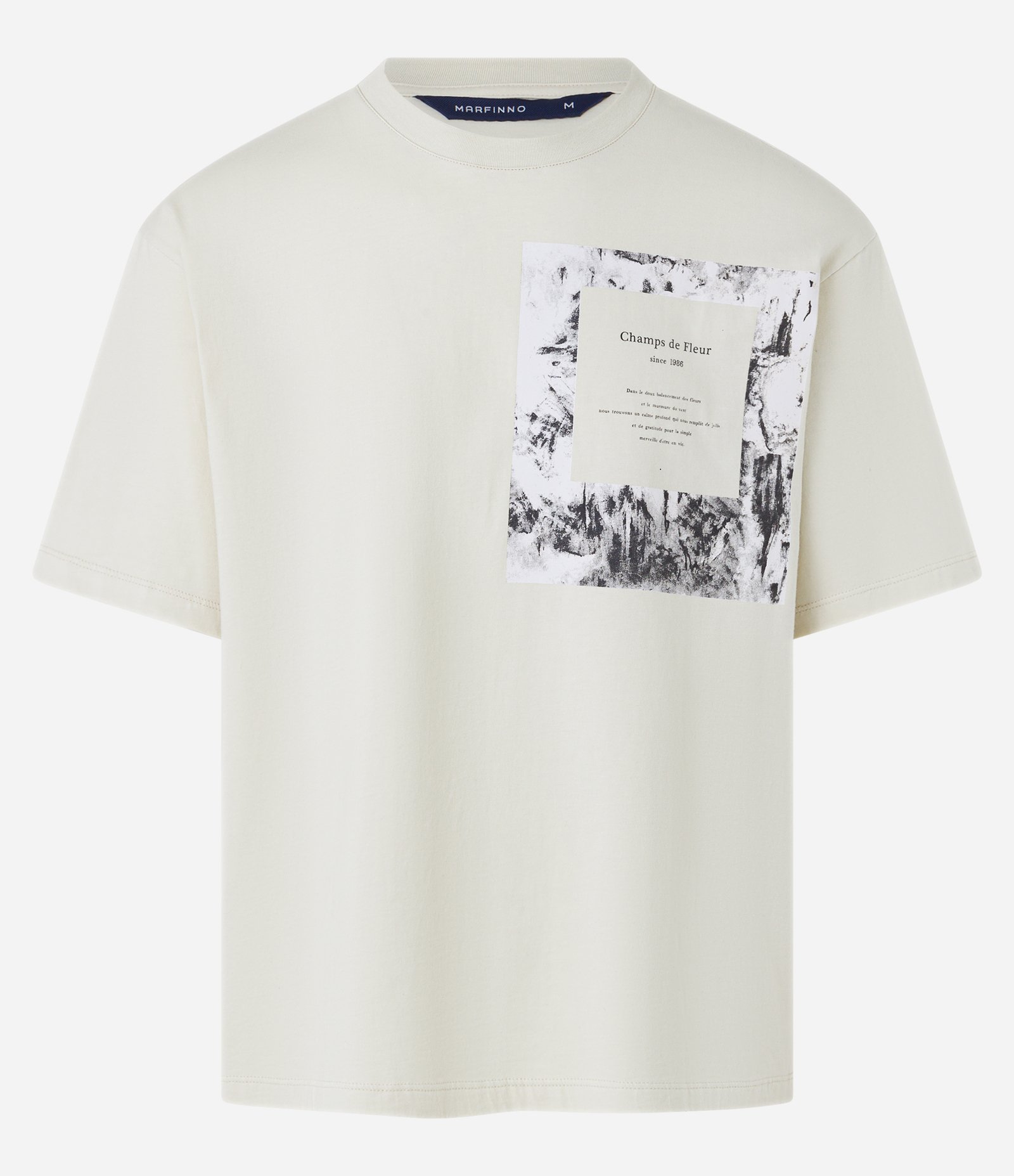 Camiseta em Algodão com Textura e Estampa Photo Branco 5