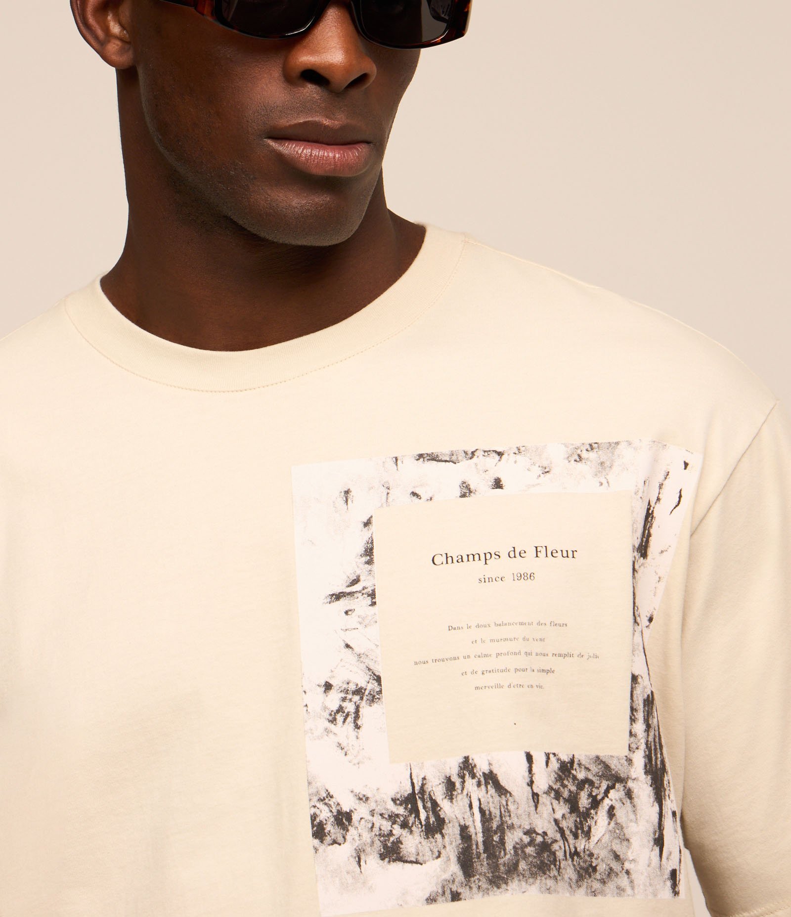 Camiseta em Algodão com Textura e Estampa Photo Branco 3