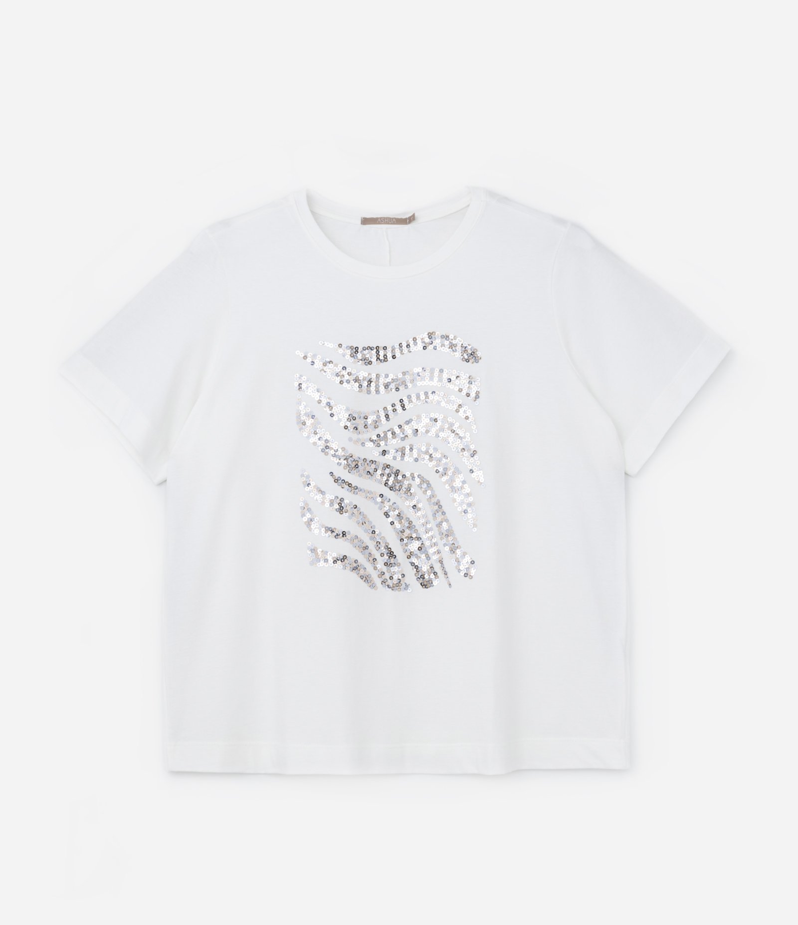 Blusa em Algodão com Paetês Bordados Curve & Plus Size Branco 4