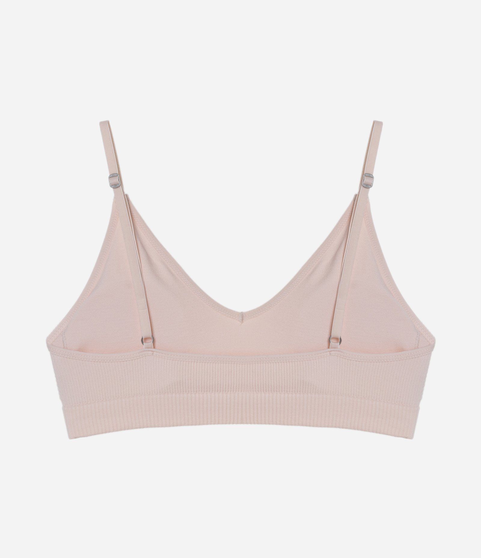Sutiã Top sem Bojo em Microfibra com Textura Canelada Rosa Claro 5