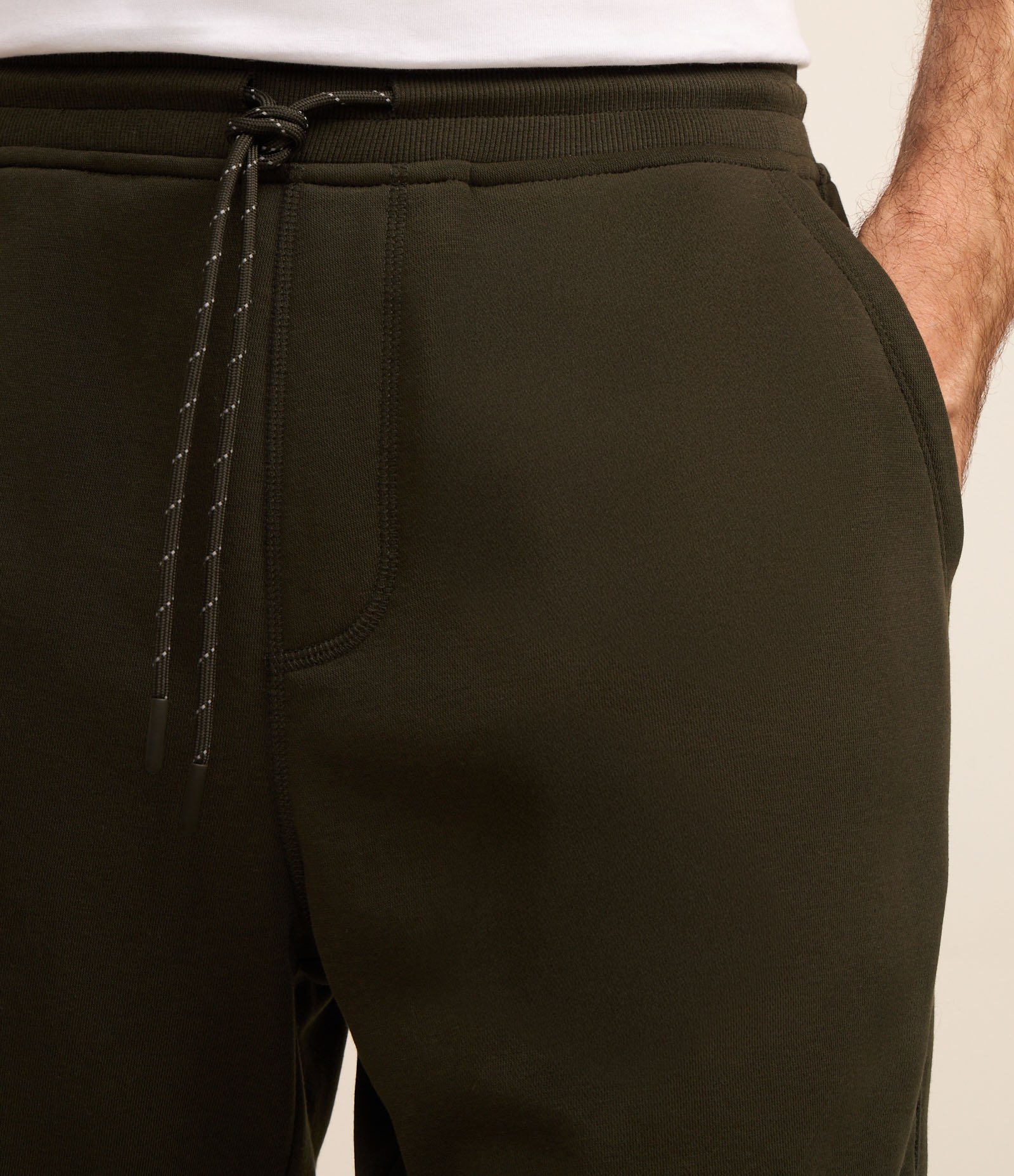 Bermuda Básica em Moletom com Cós Elástico Verde Escuro 2