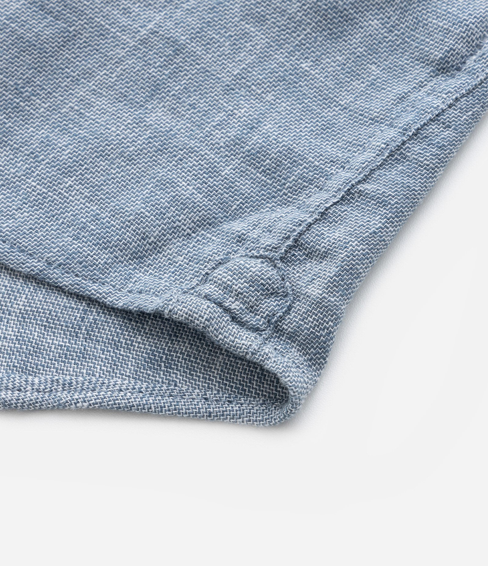 Camisa Infantil em Viscose e Linho com Bolsinho -Tam 5 a 14 Anos Azul 4