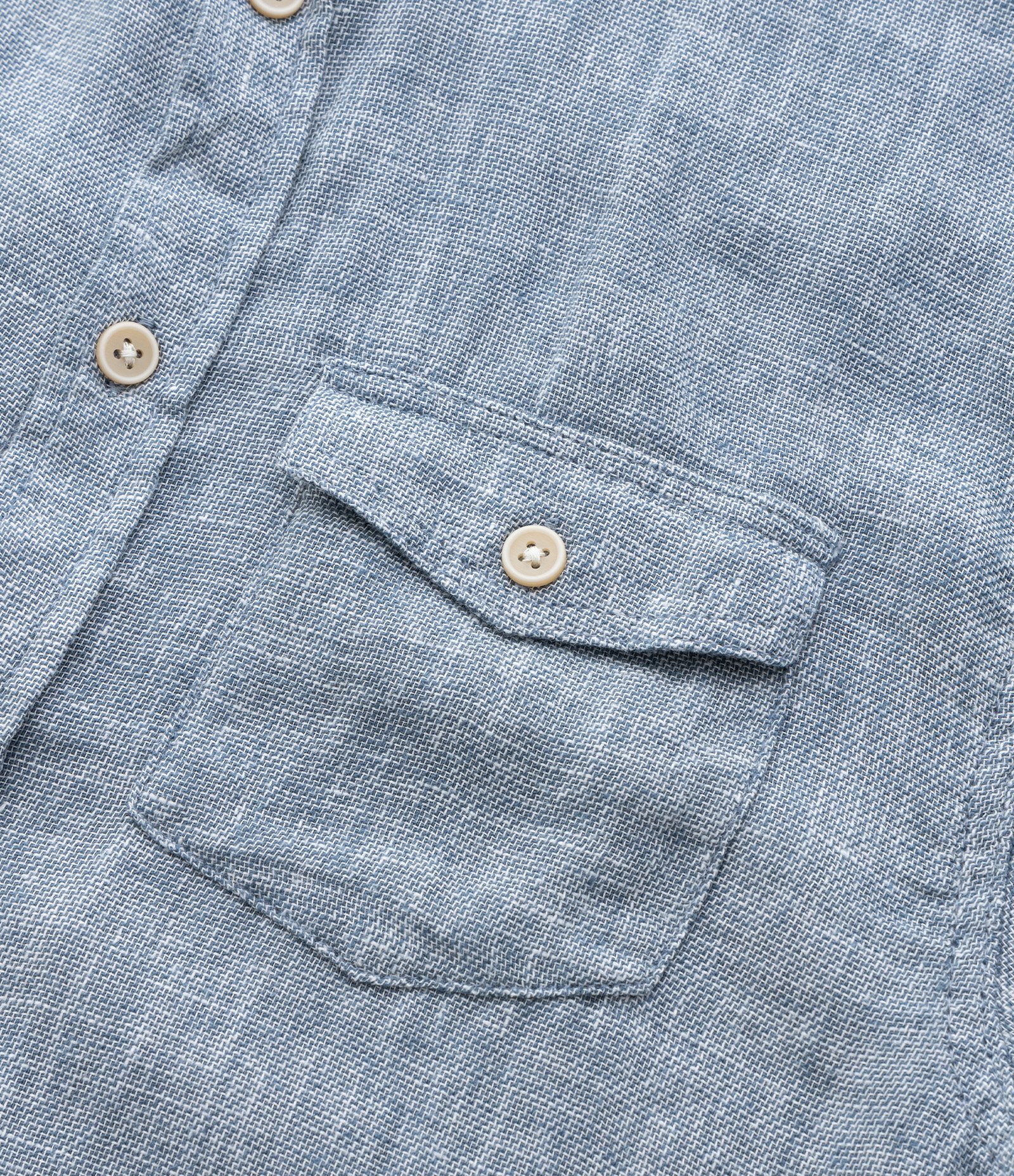 Camisa Infantil em Viscose e Linho com Bolsinho -Tam 5 a 14 Anos Azul 6