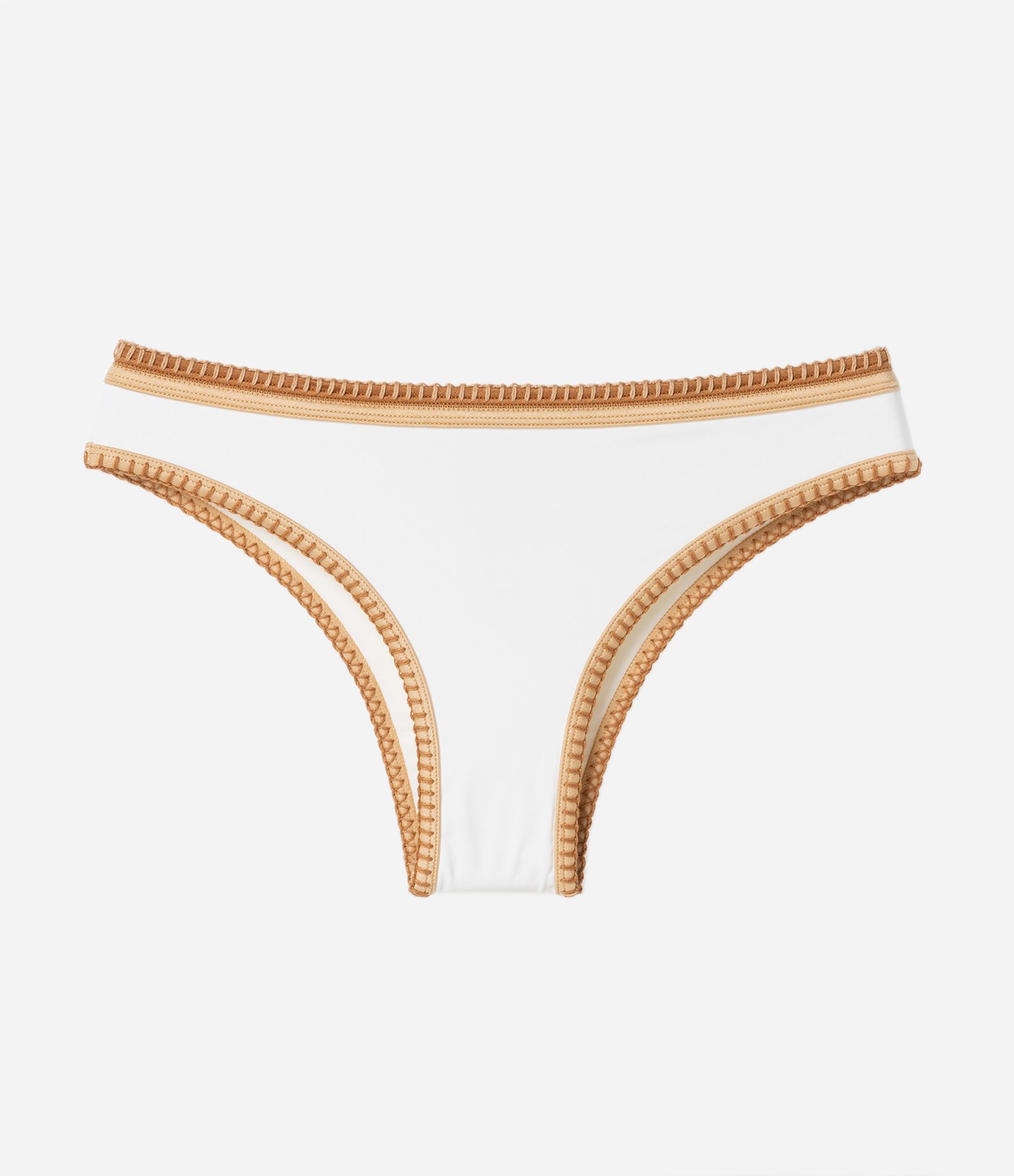 Biquíni Básico com Bordado Contrastante nas Bordas Branco Neve 5