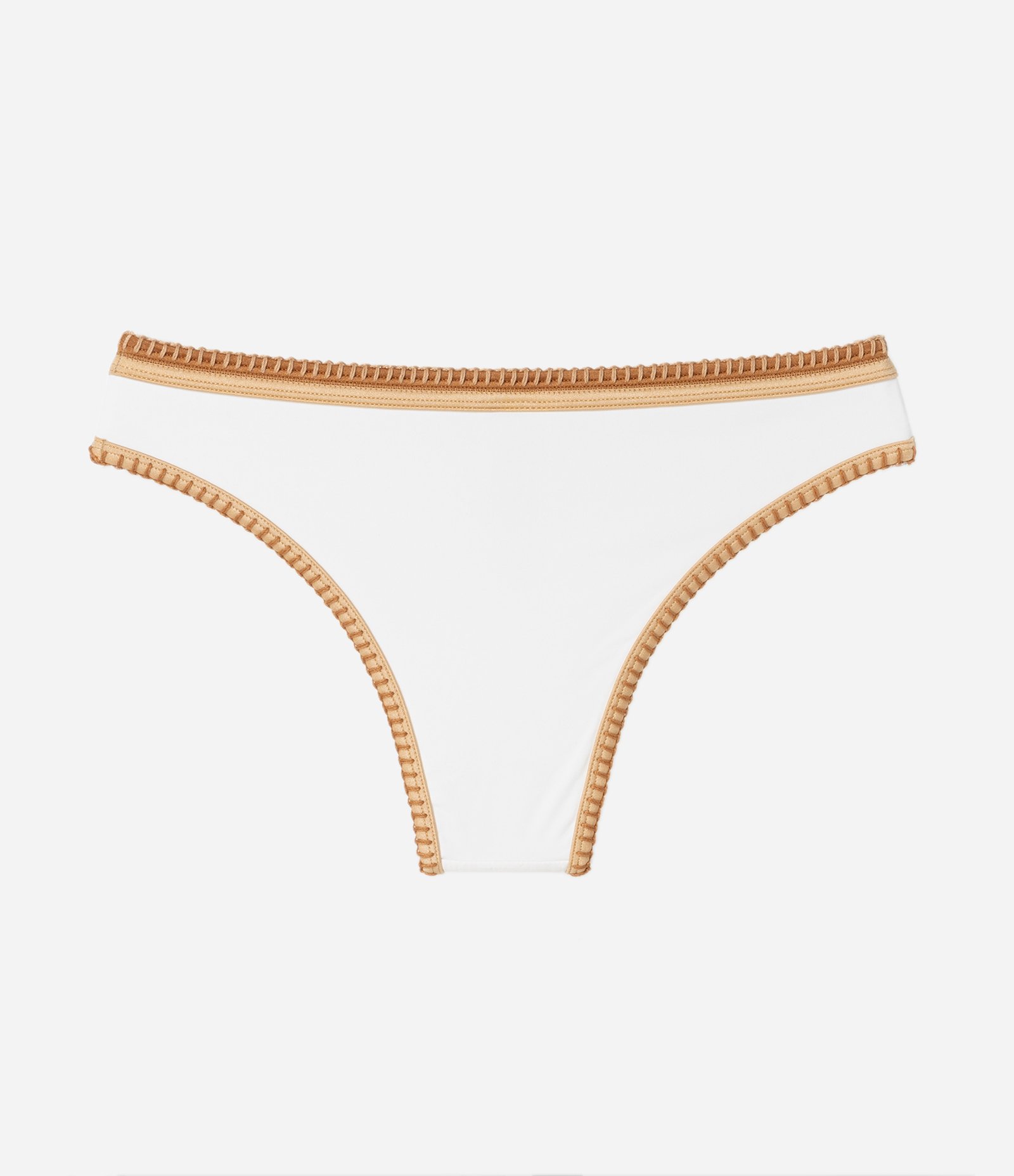 Biquíni Básico com Bordado Contrastante nas Bordas Branco Neve 6