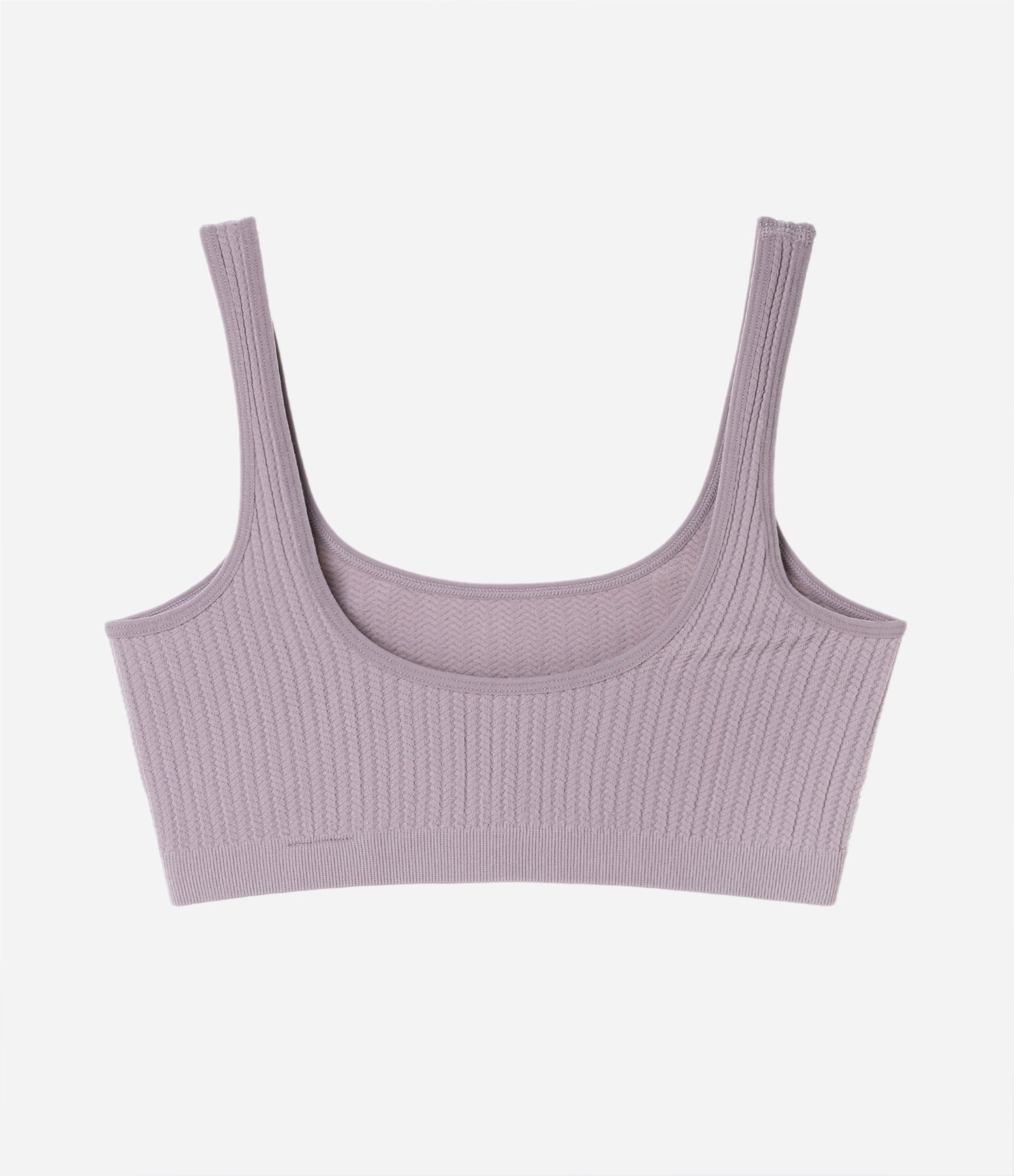 Sutiã Top Sem Bojo e Sem Aro em Poliamida com Textura Canelada Lilás 6