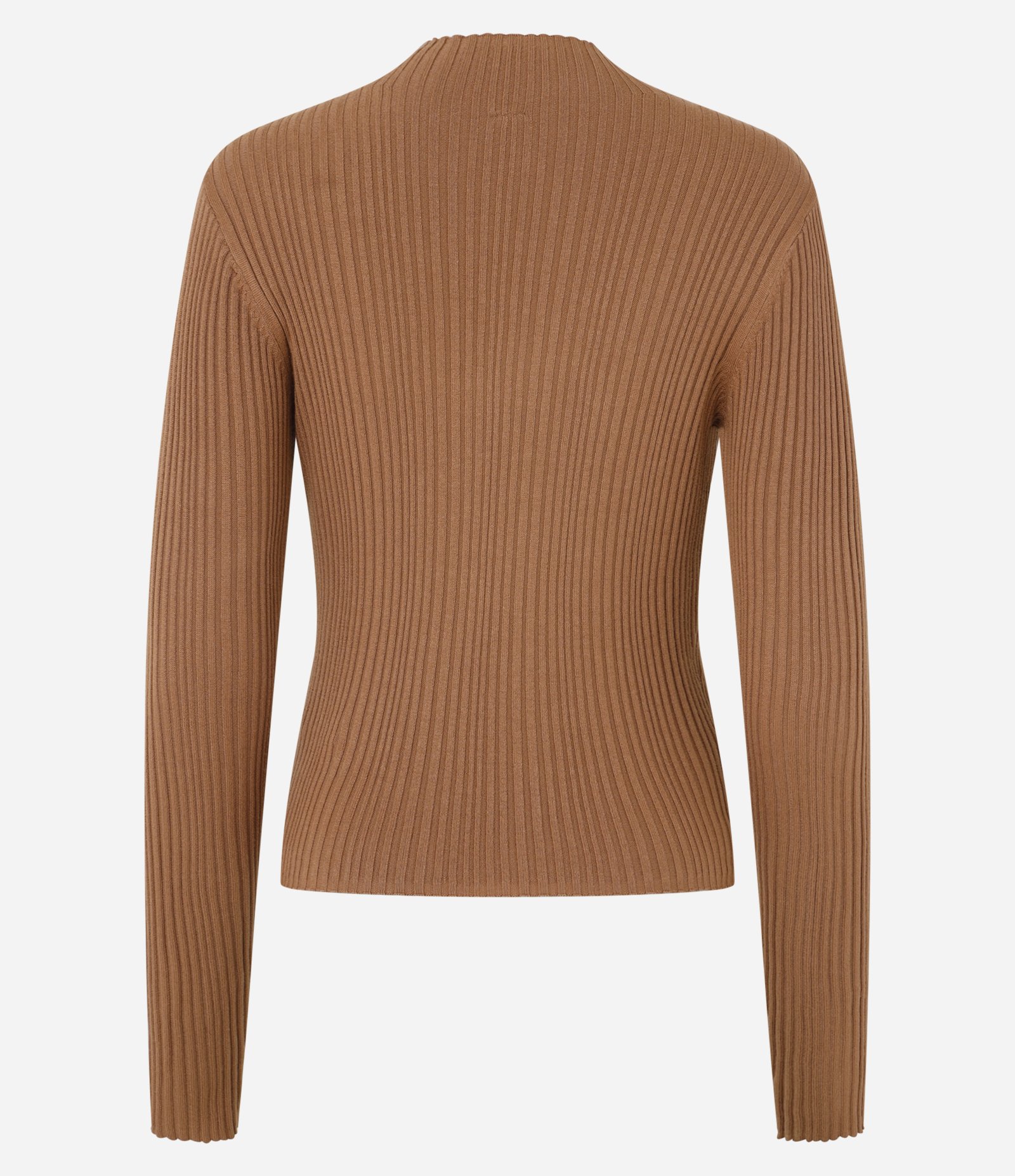 Blusa em Tricô com Golinha Alta Marrom Caramelo 6