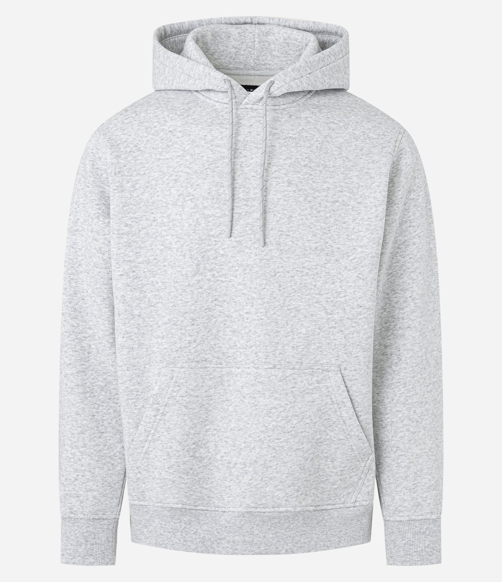 Blusão Fechado Comfort em Moletom com Capuz Cinza Claro 7