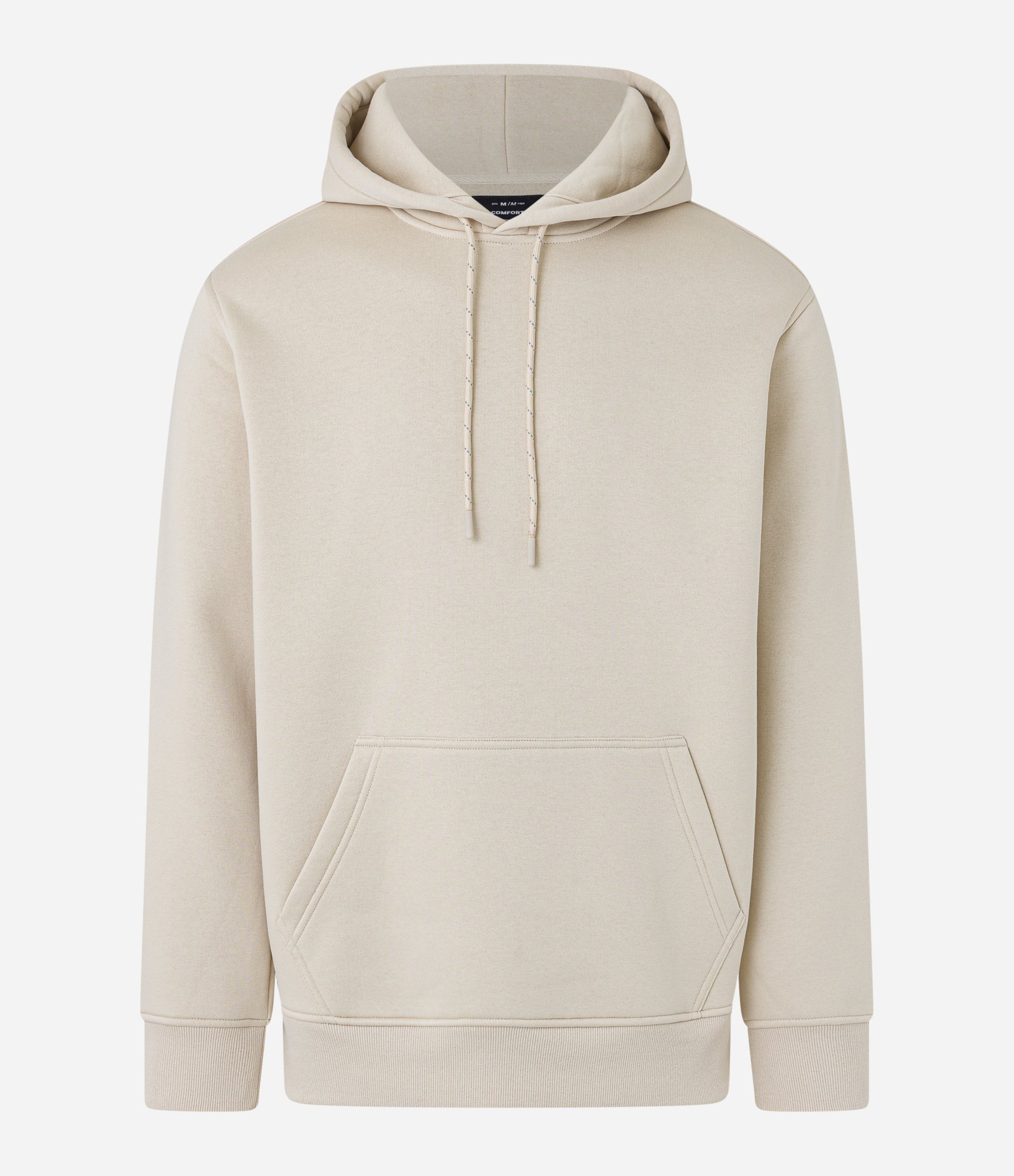 Blusão Fechado Comfort em Moletom com Capuz Bege 5