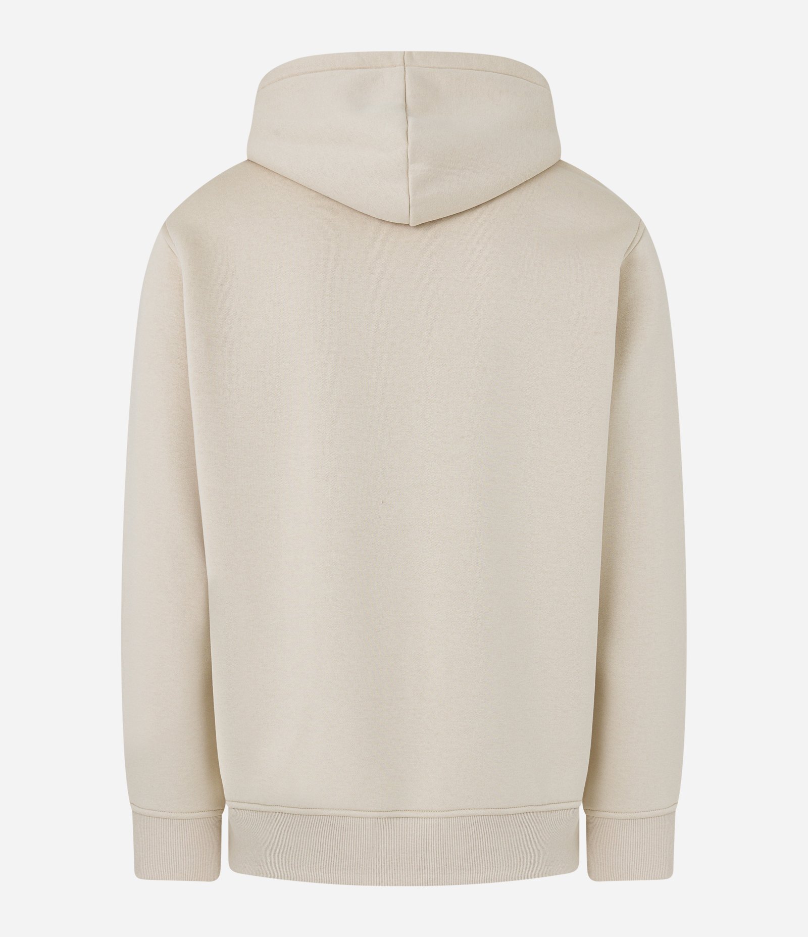 Blusão Fechado Comfort em Moletom com Capuz Bege 6