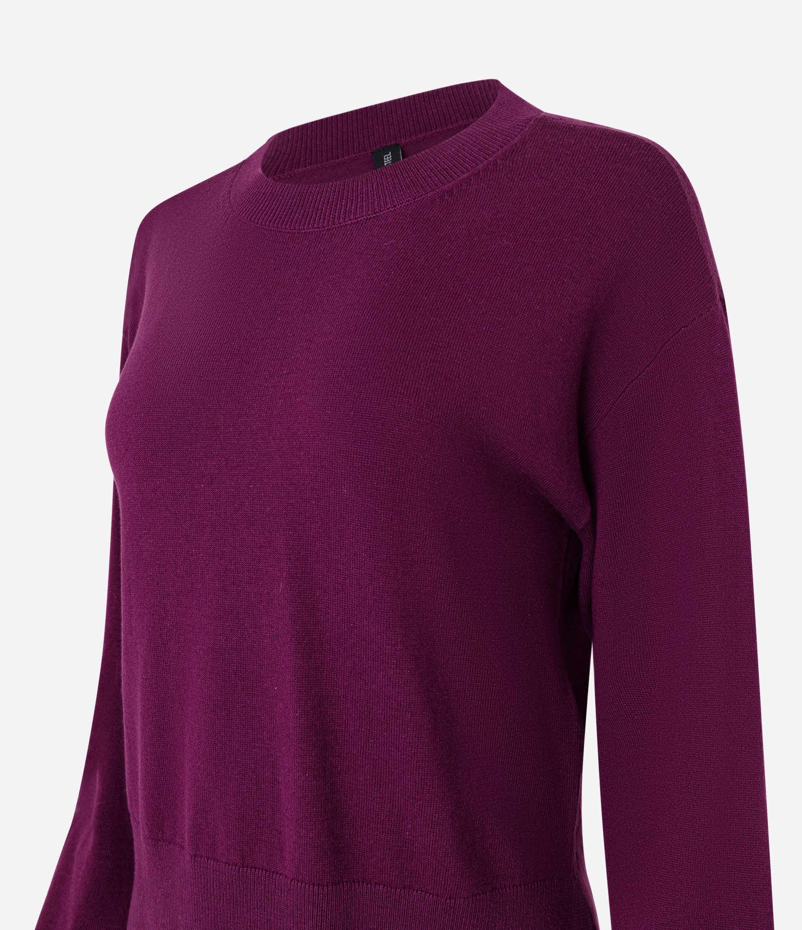 Suéter Boxy em Tricô com Gola Redonda Roxo 5