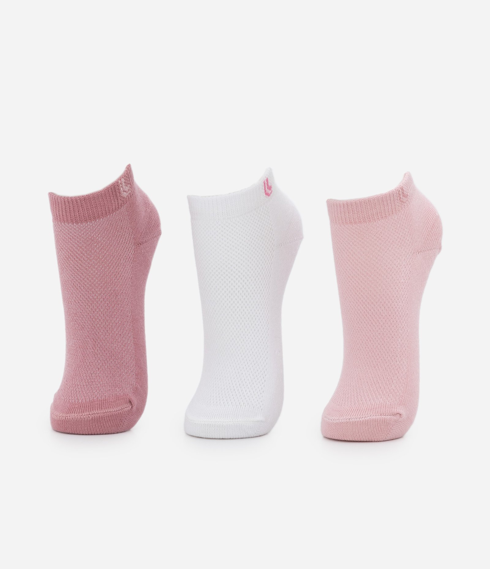 Kit 03 Meias de Cano Curto sem Costura Lupo Rosa/Branco 1
