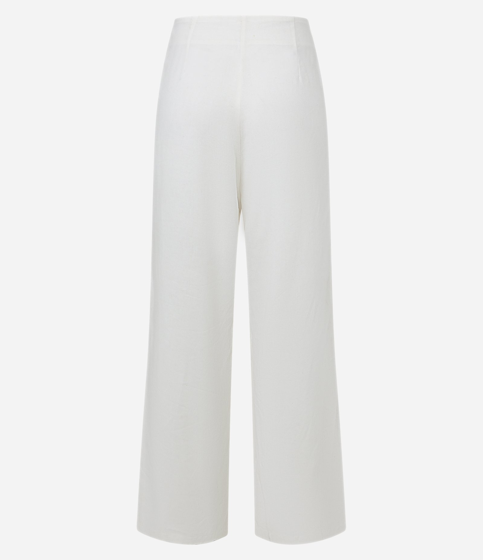 Saída de Praia Calça em Viscolinho com Amarração Off White 6