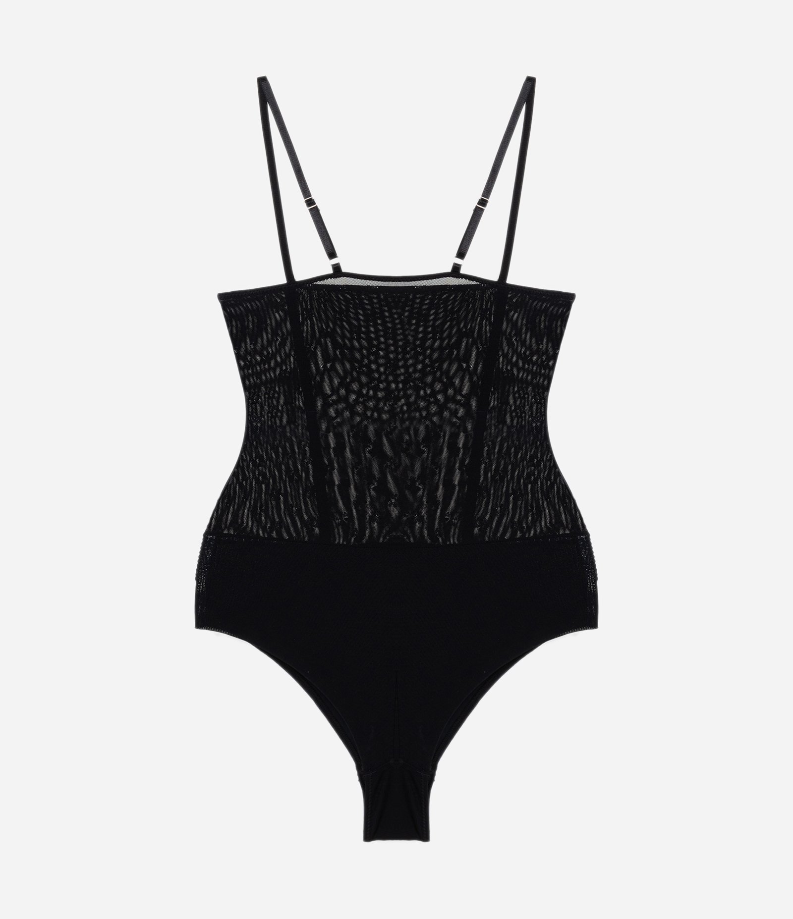 Body de Alça Sem Bojo em Tule com Flores Metalizadas 8