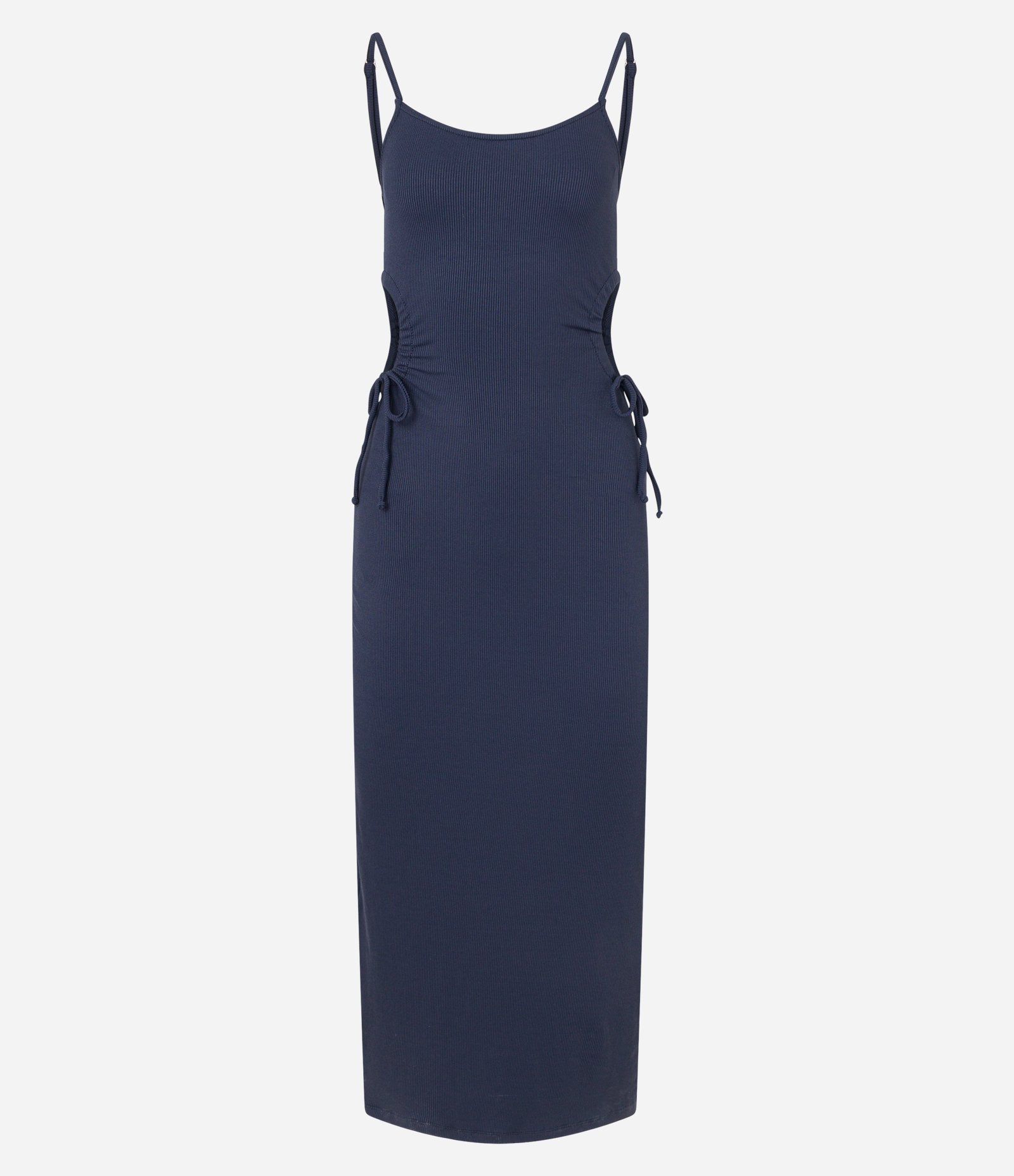 Vestido New Midi com Abertura e Amarração nas Laterais Preto 5