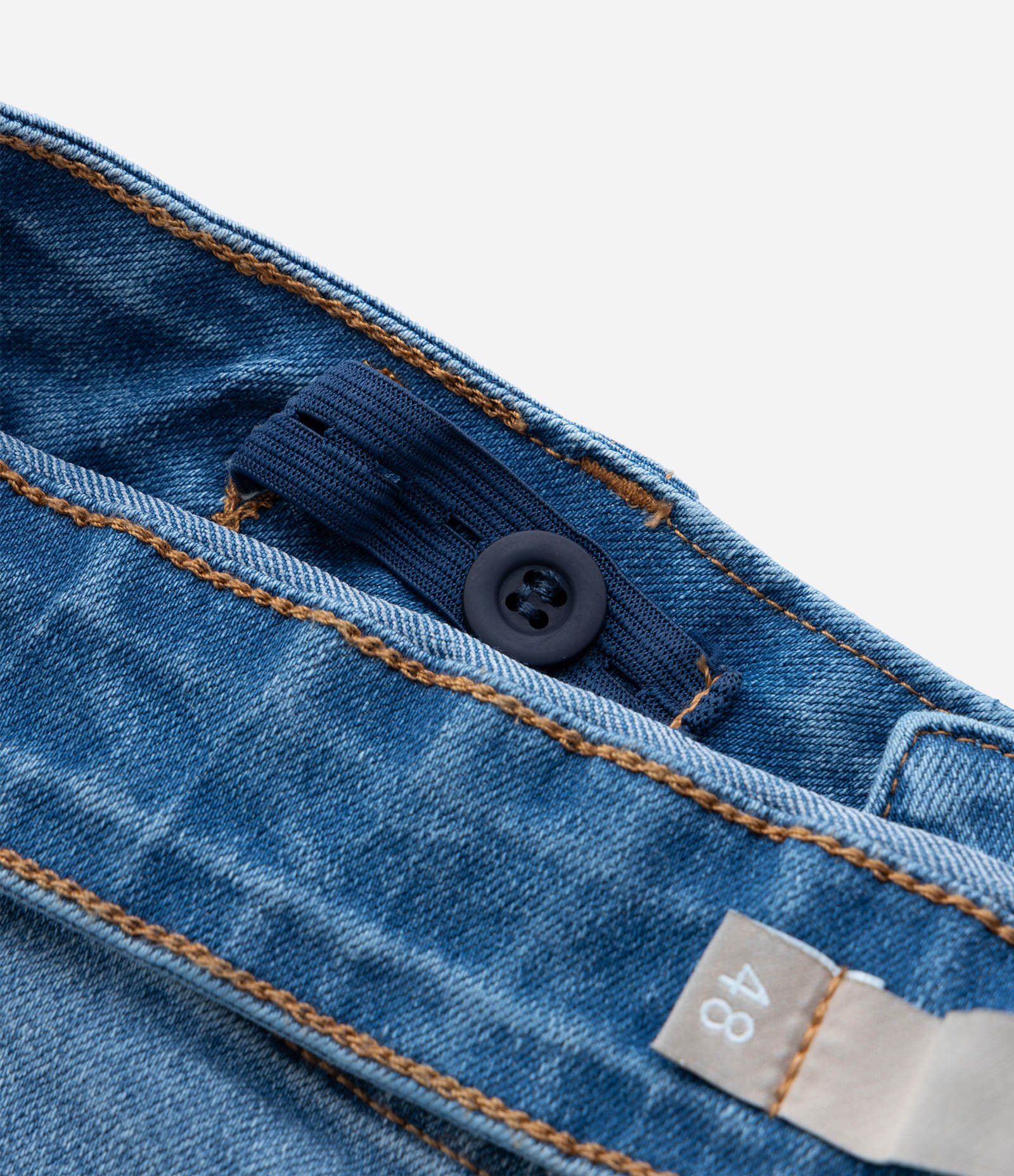 Calça Reta em Jeans com Elastano Curve & Plus Size Azul 8