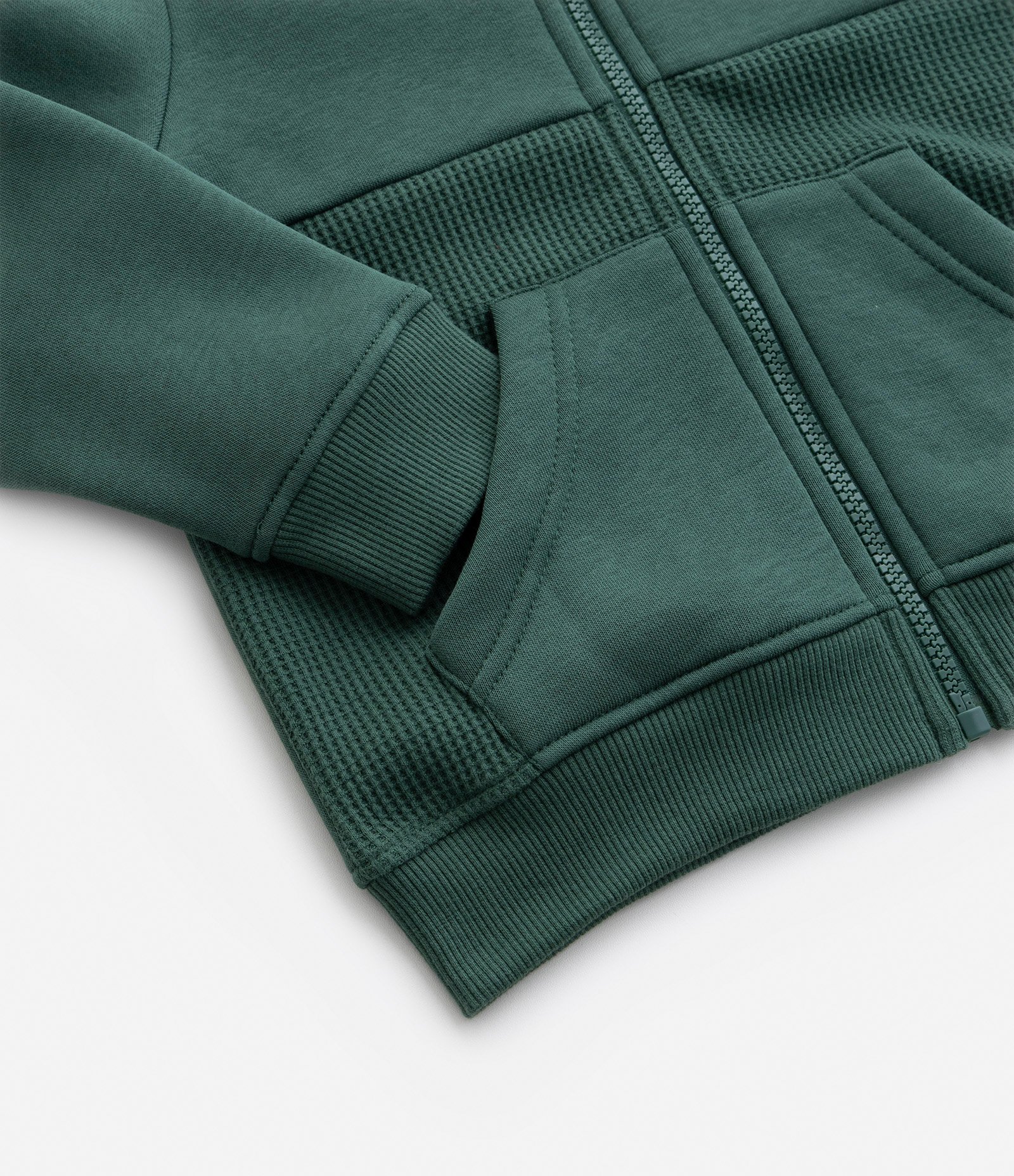 Jaqueta Infantil com Capuz e Bolsos - Tam 1 a 6 Anos Verde Escuro 4