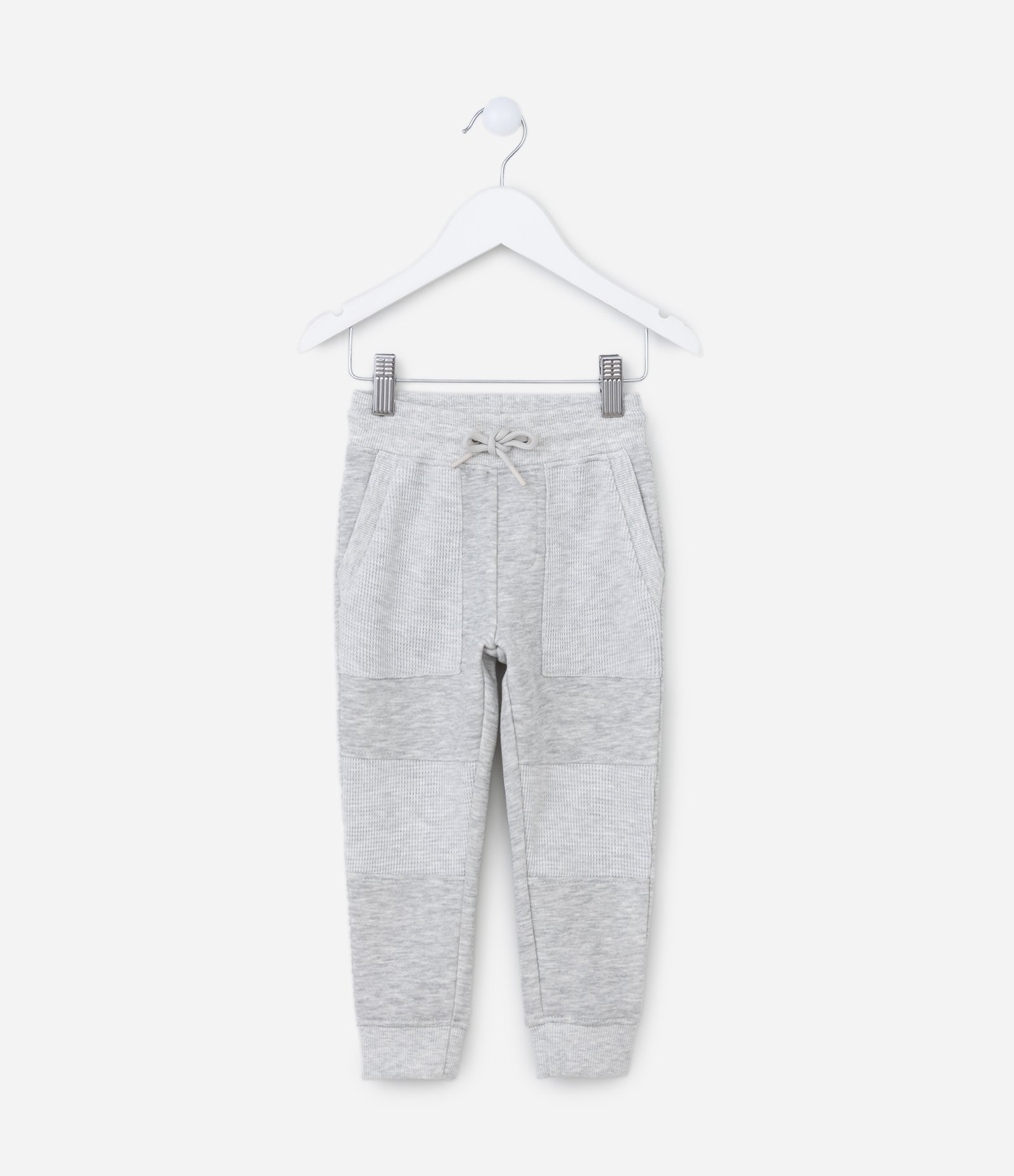 Calça Infantil com Recortes e Texturas - Tam 1 a 6 Anos Cinza 1