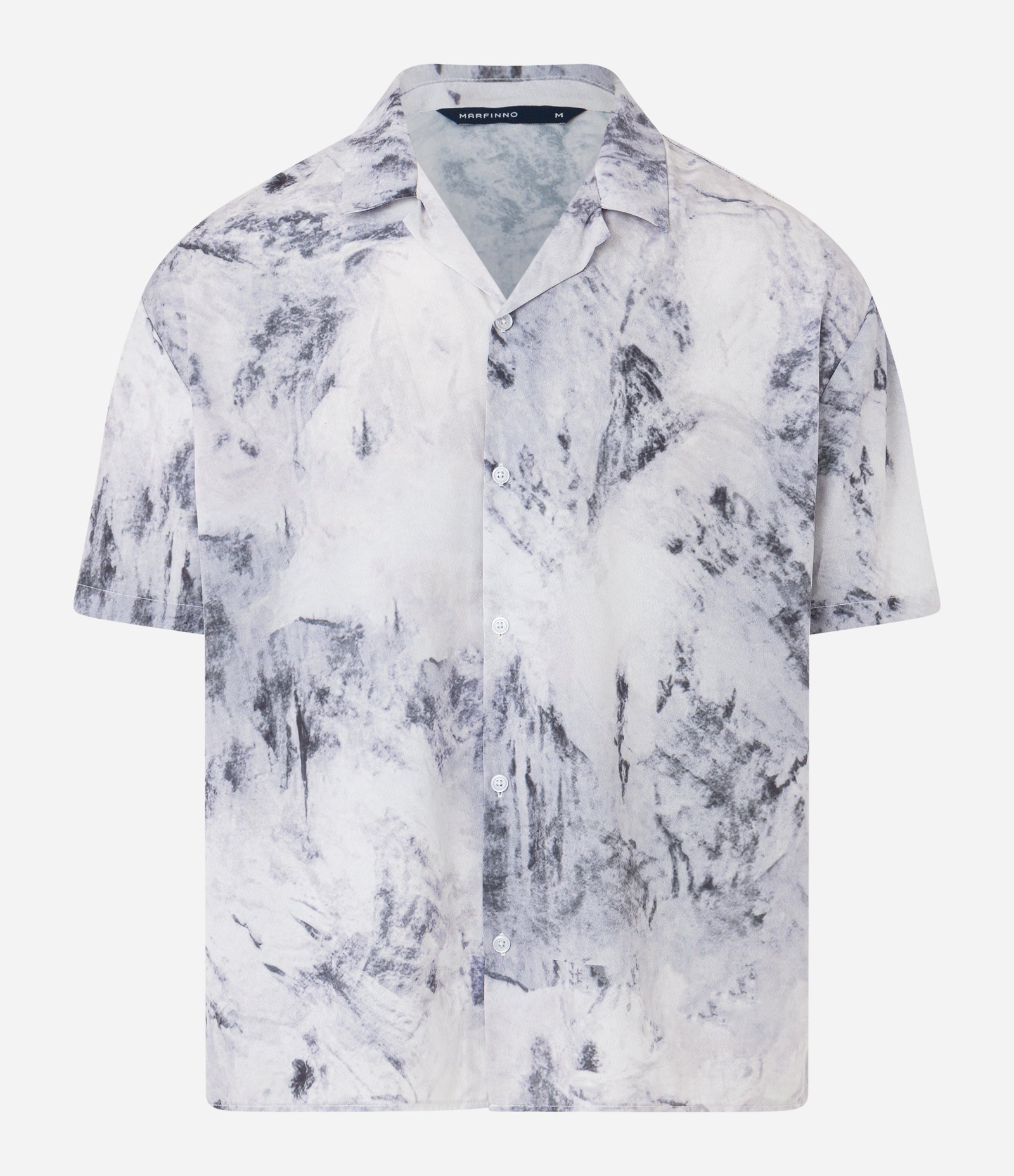 Camisa Estampada com Textura Creponada Branco 6