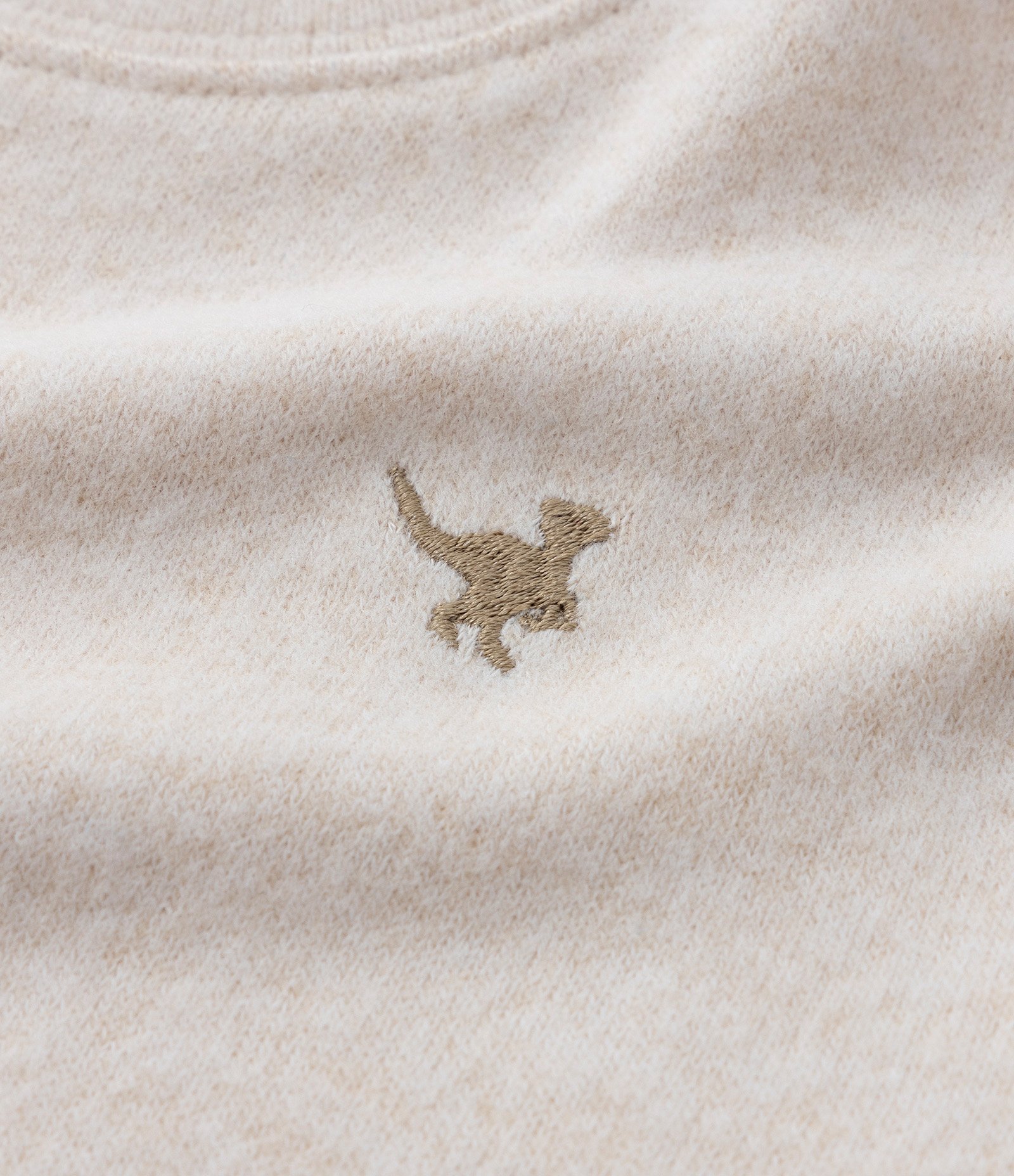 Blusão Infantil com Bordado Dino - Tam 1 a 6 Anos Bege Claro 5