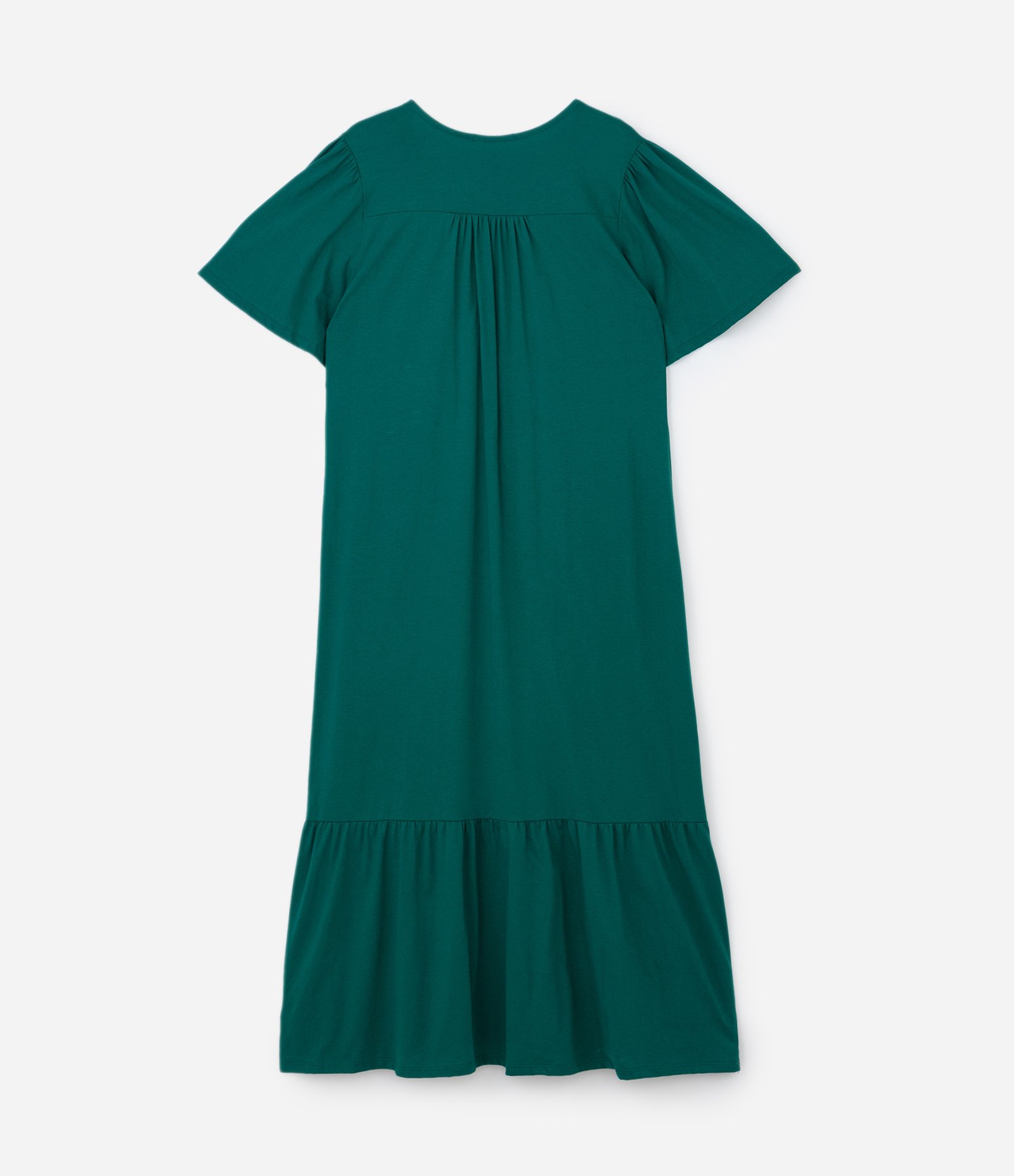 Vestido Midi Algodão com Recorte Franzido Curve & Plus Size 5