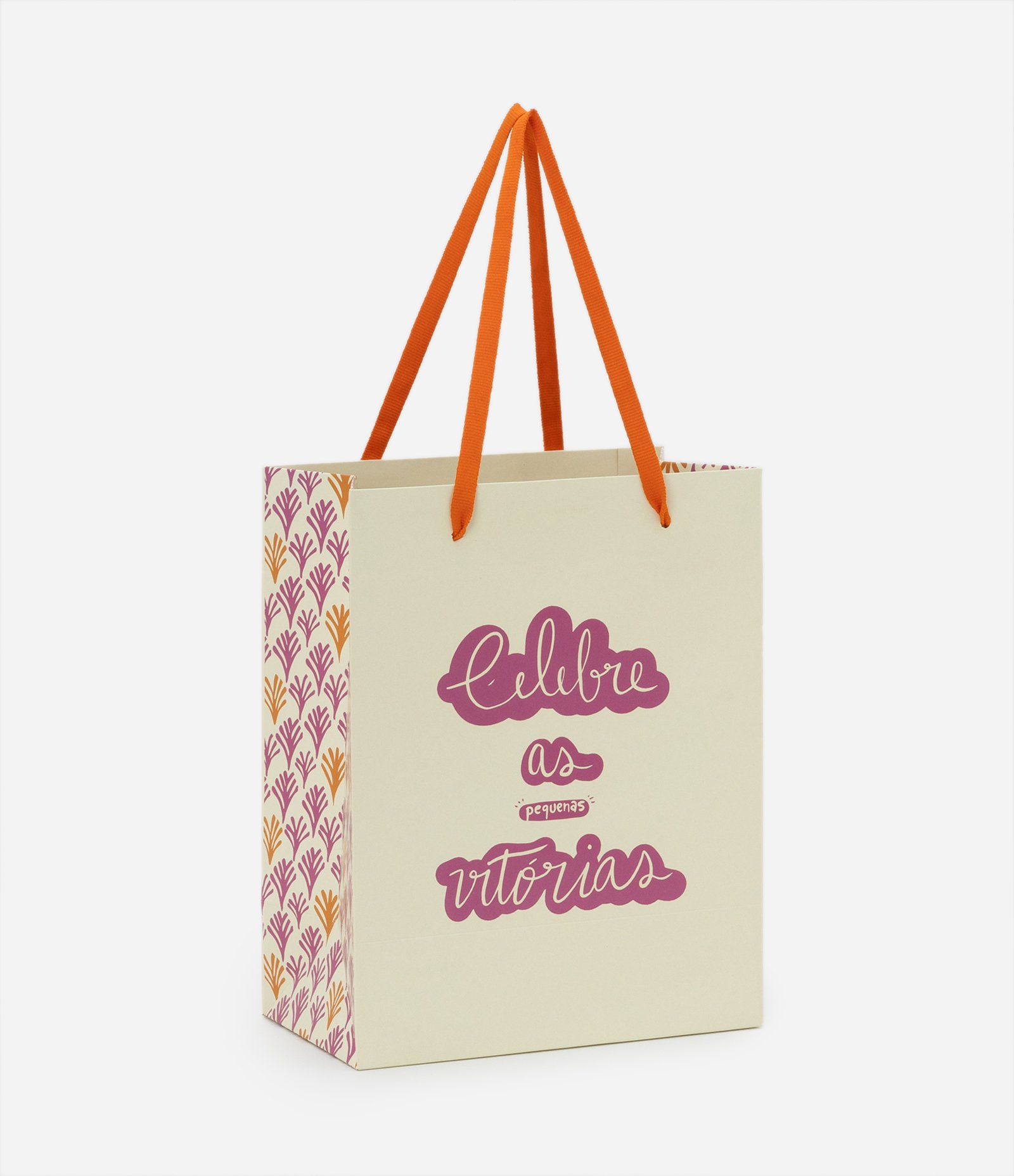 Embalagem de Presente Pequena com Estampa Celebre as Pequenas Vitórias Off White 1