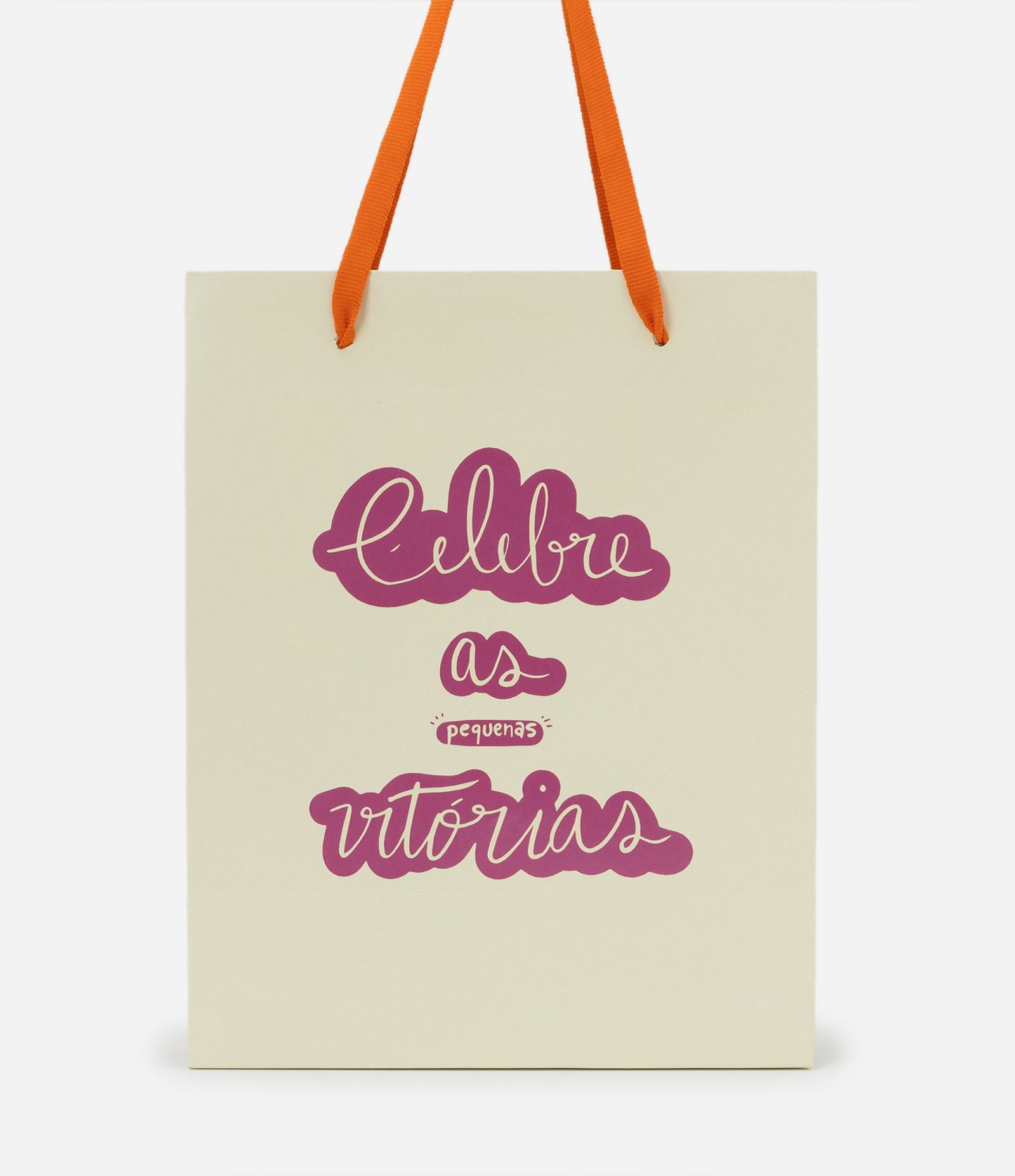 Embalagem de Presente Pequena com Estampa Celebre as Pequenas Vitórias Off White 3
