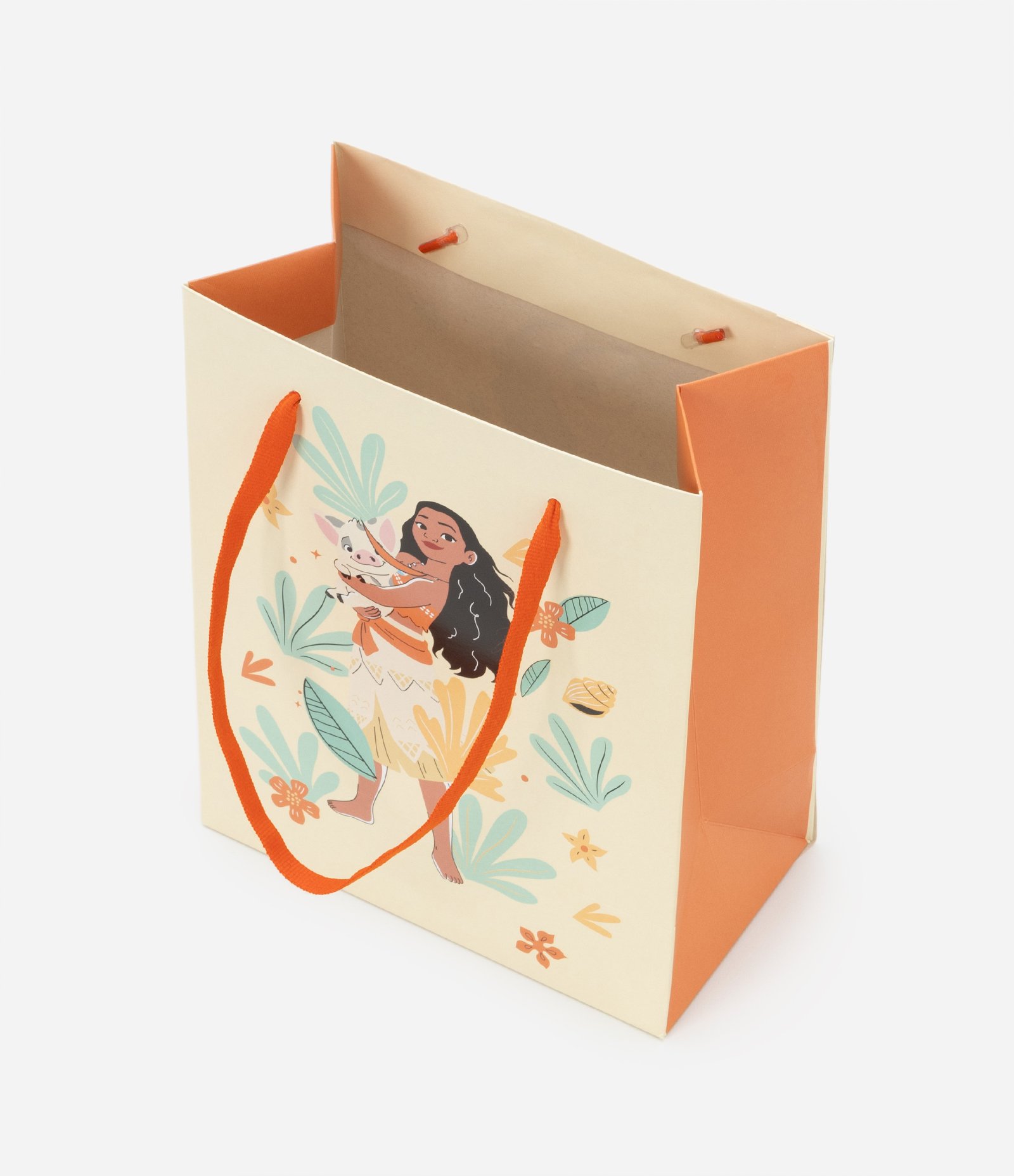 Embalagem de Presente Pequena com Estampa Moana Laranja 2