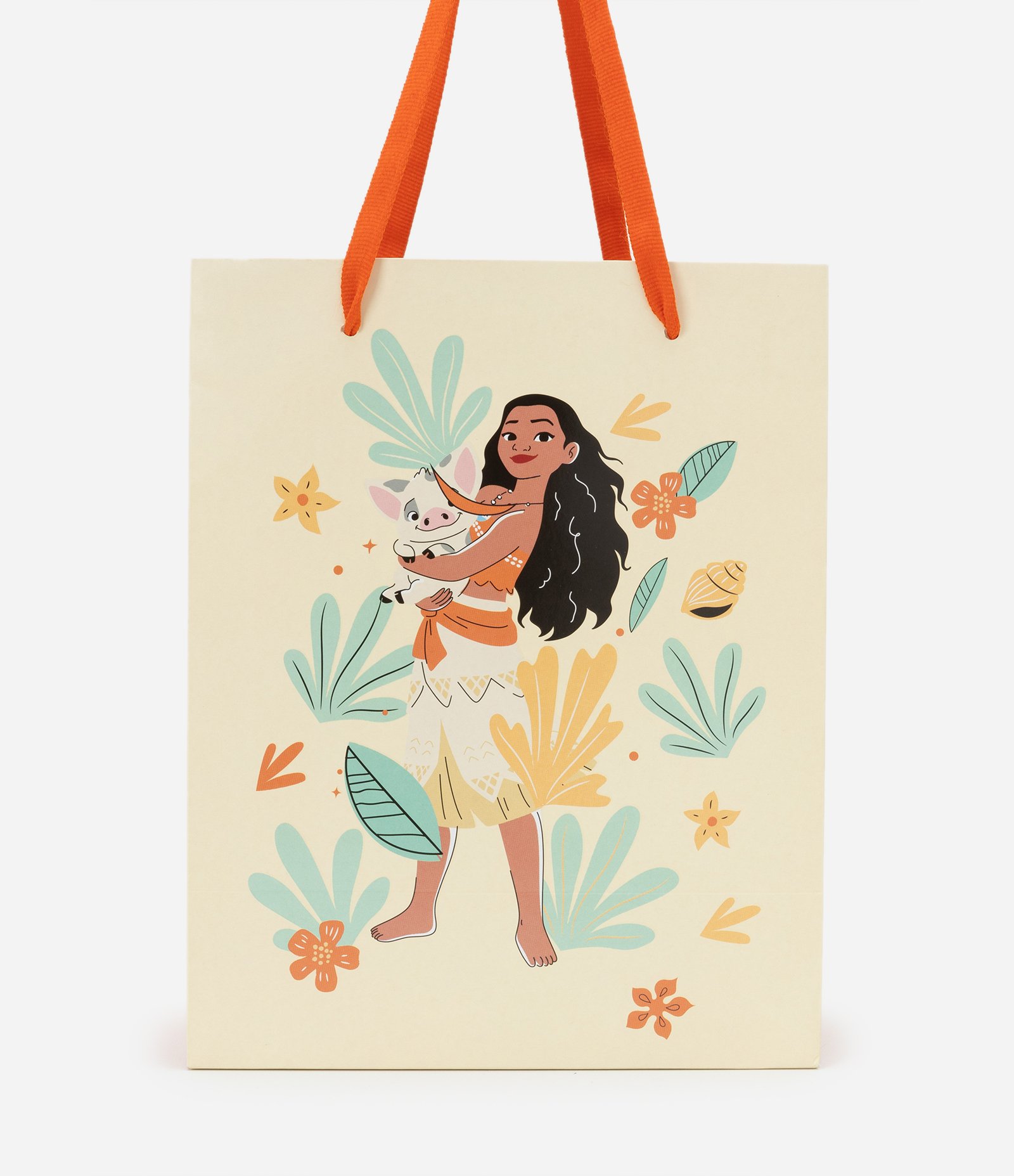 Embalagem de Presente Pequena com Estampa Moana Laranja 3