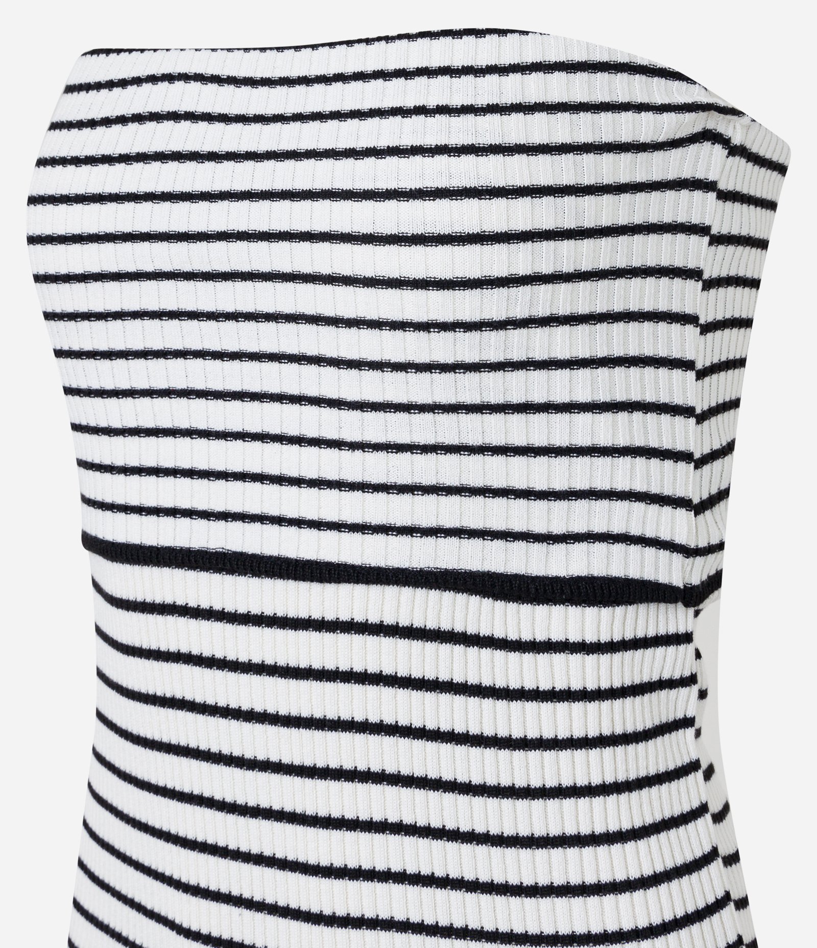 Vestido New Midi em Tricô Listrado e Pala Virada GG 6