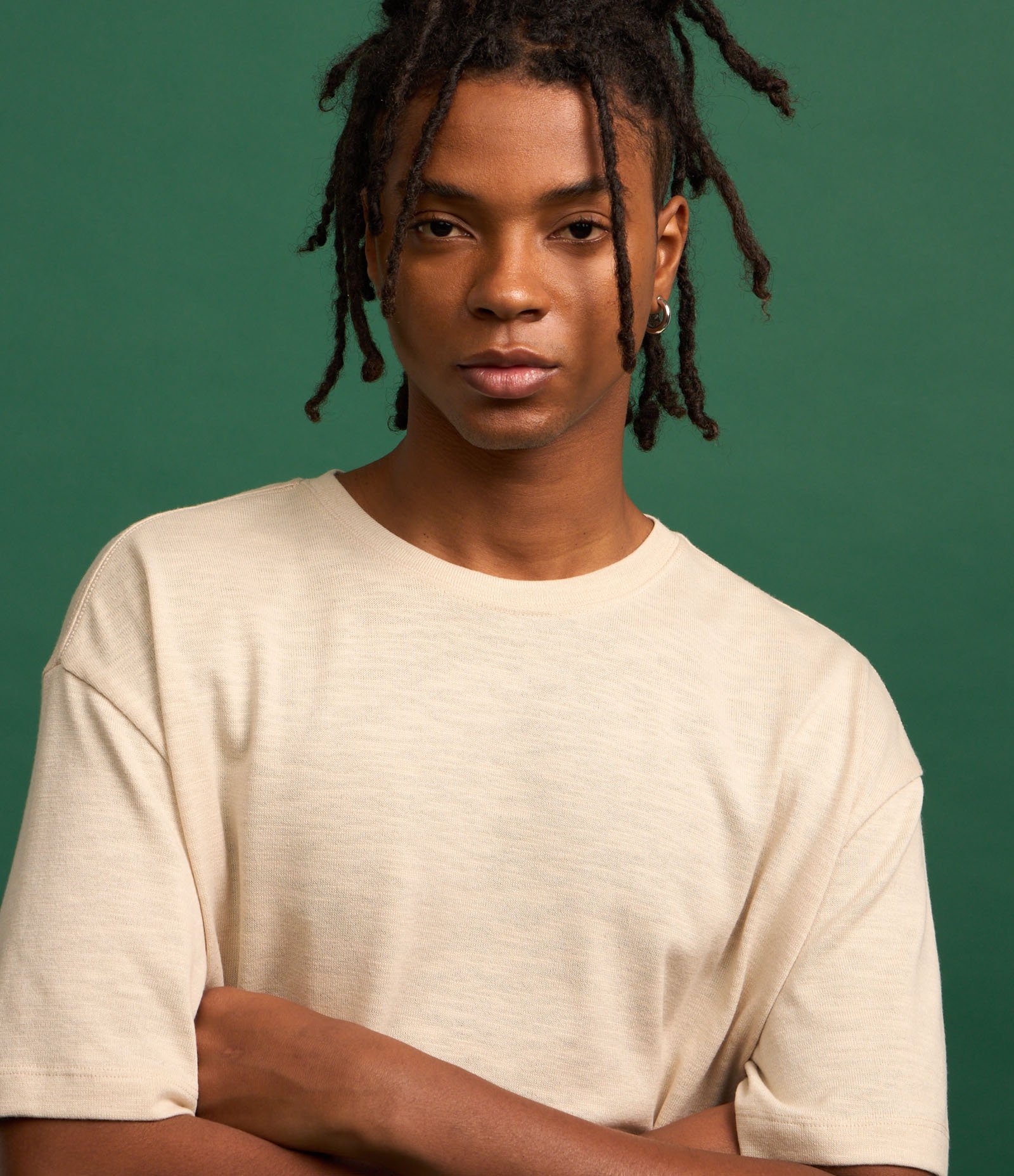 Camiseta Relaxed Básica em Flamê Bege 5