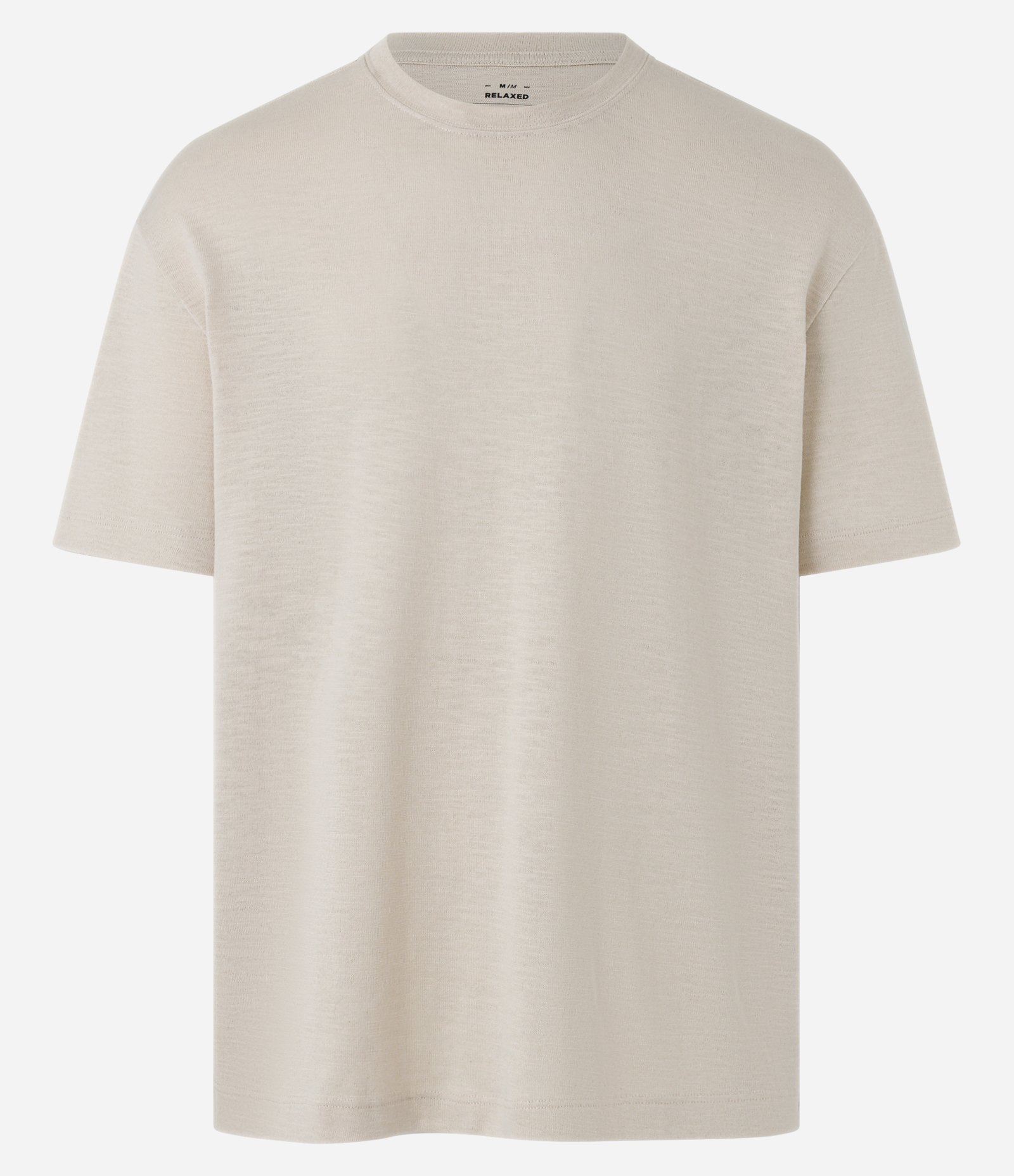 Camiseta Relaxed Básica em Flamê Bege 7