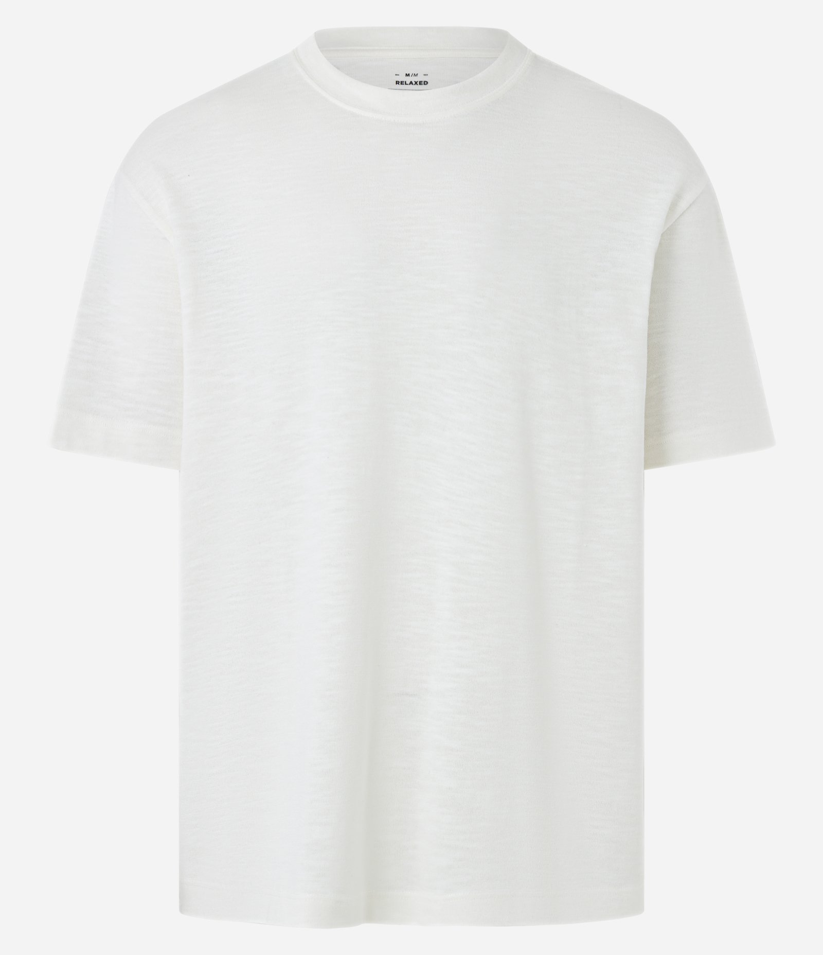 Camiseta Relaxed Básica em Flamê Branco 4