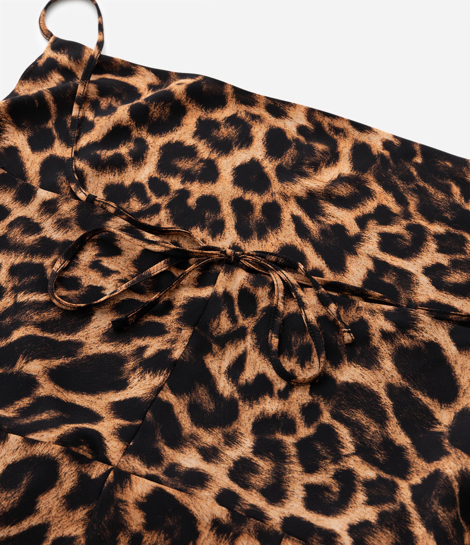 Vestido Curto Crepe Onça e Amarração Curve & Plus Size Marrom 8