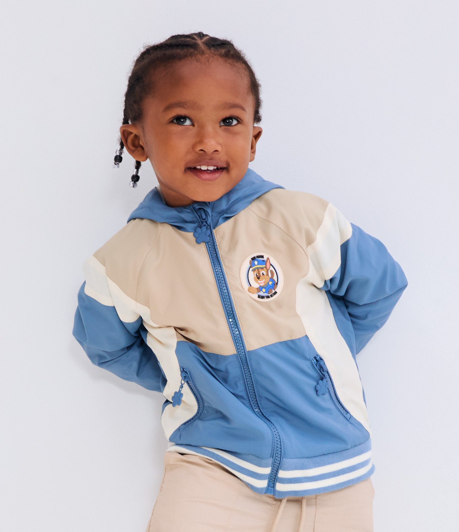 Jaqueta Infantil com Recortes e Estampa Patrulha Canina - Tam 1 a 5 Anos Azul/Bege 1