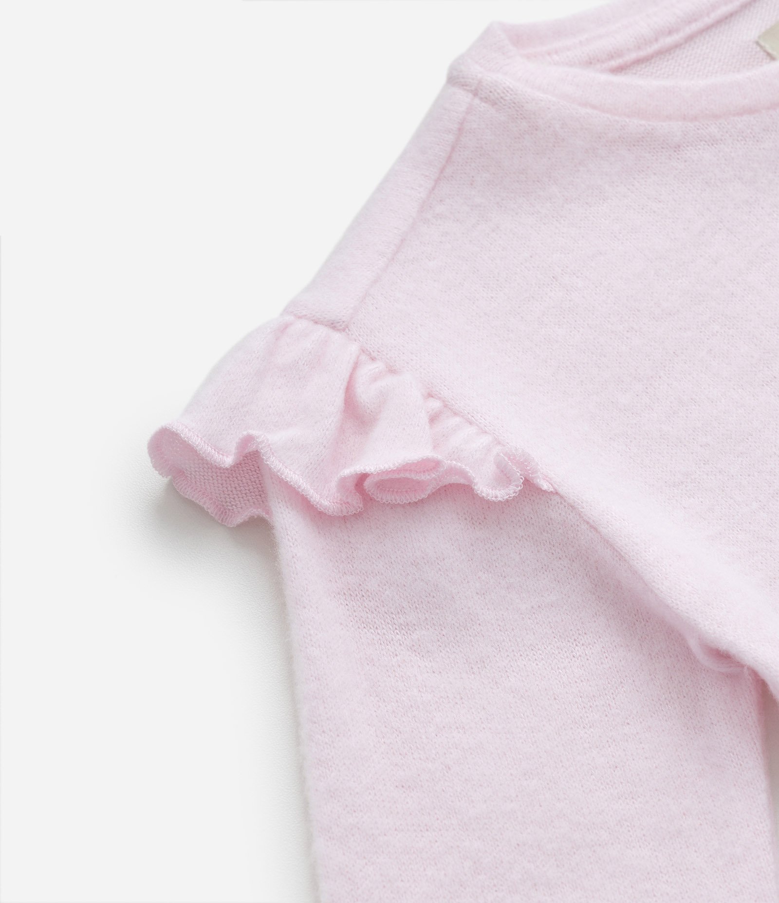 Blusa Infantil em Tricô com Babadinhos - Tam 1 a 5 Anos Rosa 4