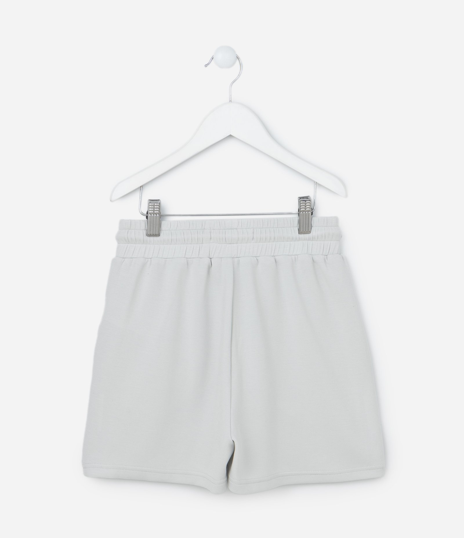 Bermuda Infantil em Microfibra com Estampa Divertida Baby Girl -Tam 5 a 14 Anos Cinza 2