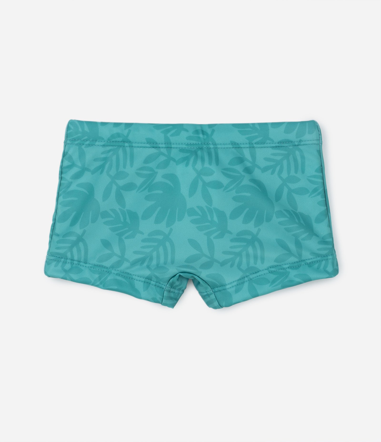 Sunga Boxer Infantil em Microfibra com Estampa de Folhagem - Tam 2 ao 4 anos Verde 1