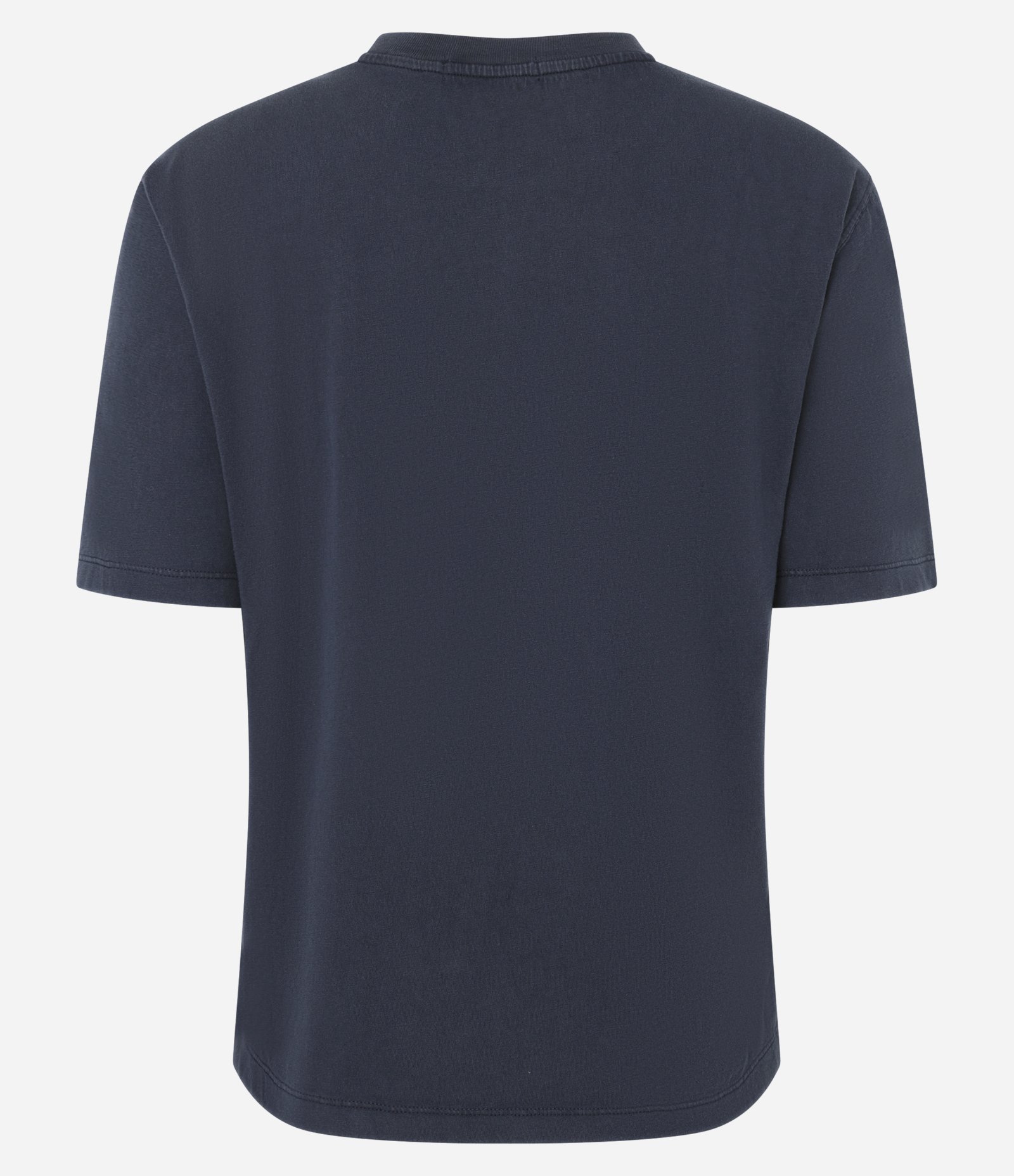 Blusa T-shirt em Algodão com Lavagem Estonada Azul 7
